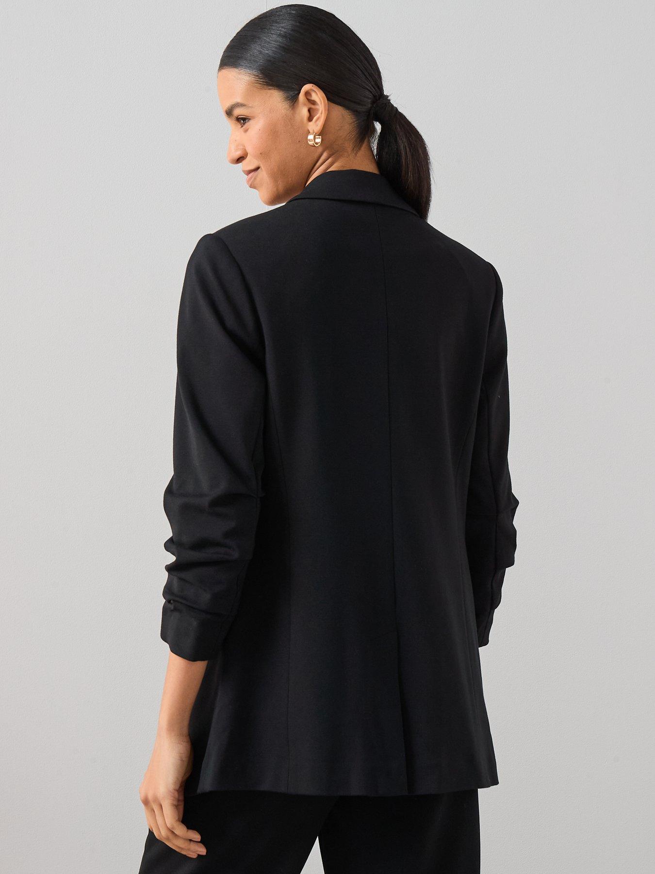 the-very-collection-ultimate-ruched-sleeve-blazer-blackstillFront
