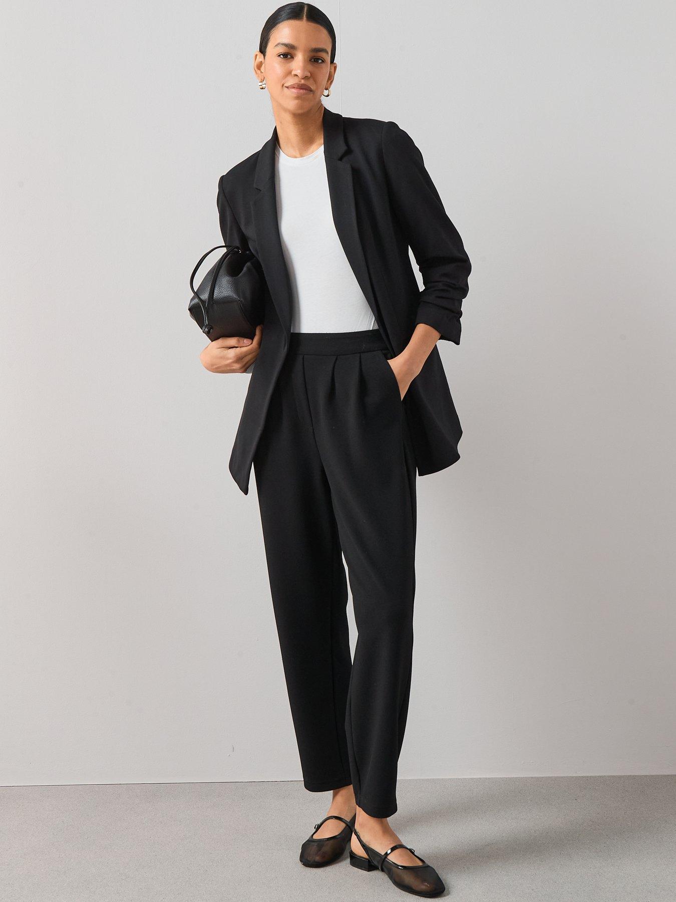 the-very-collection-ultimate-ruched-sleeve-blazer-blackback