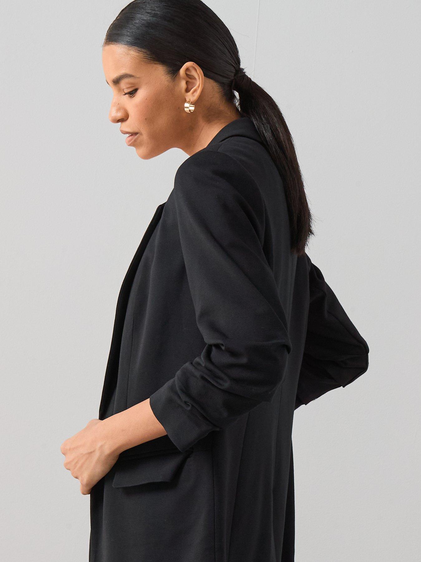 the-very-collection-ultimate-ruched-sleeve-blazer-blackoutfit