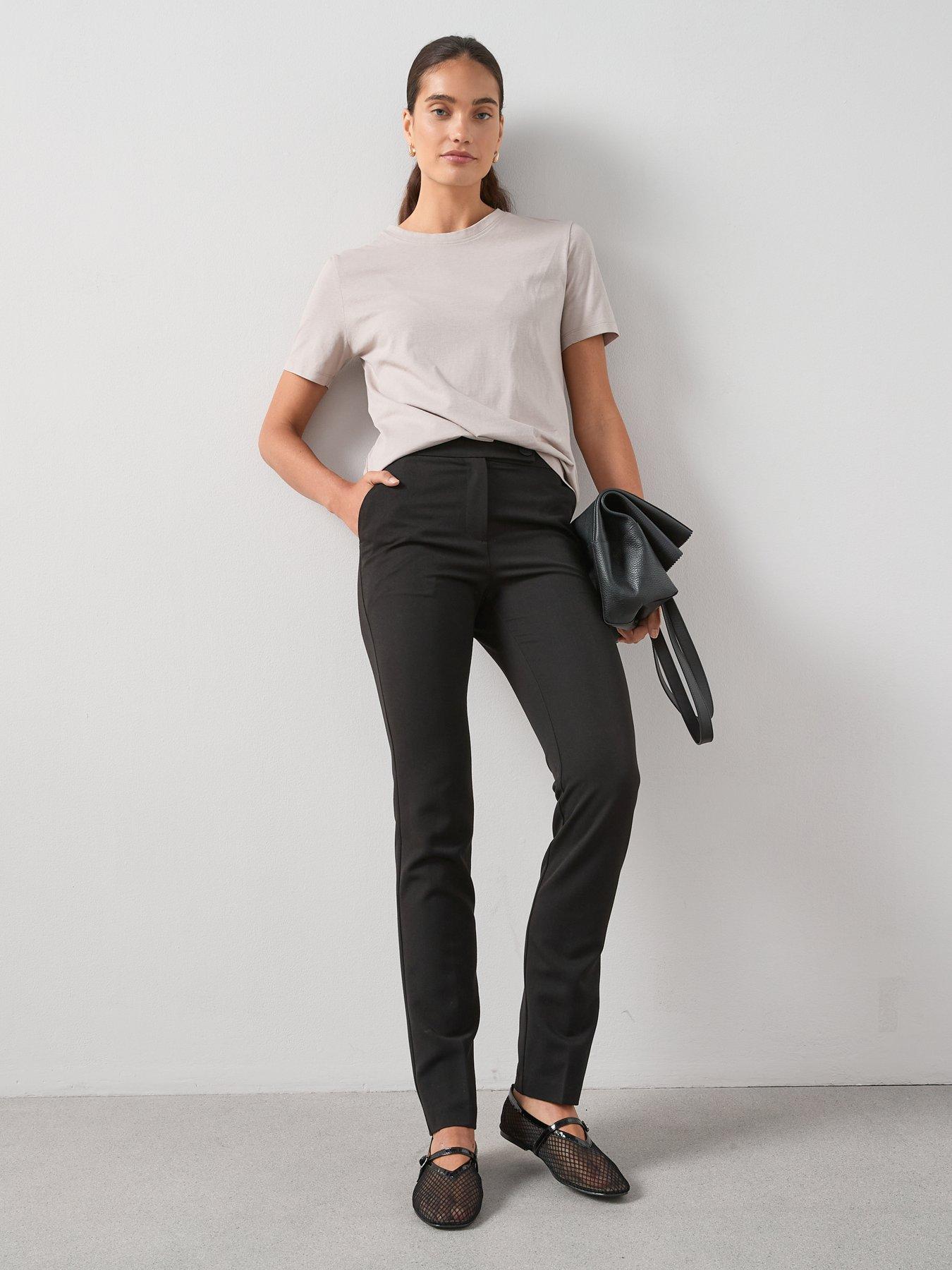 Image 3 of 6 of The Very Collection Womens Petite Slim Leg Stretch Trousers - Black