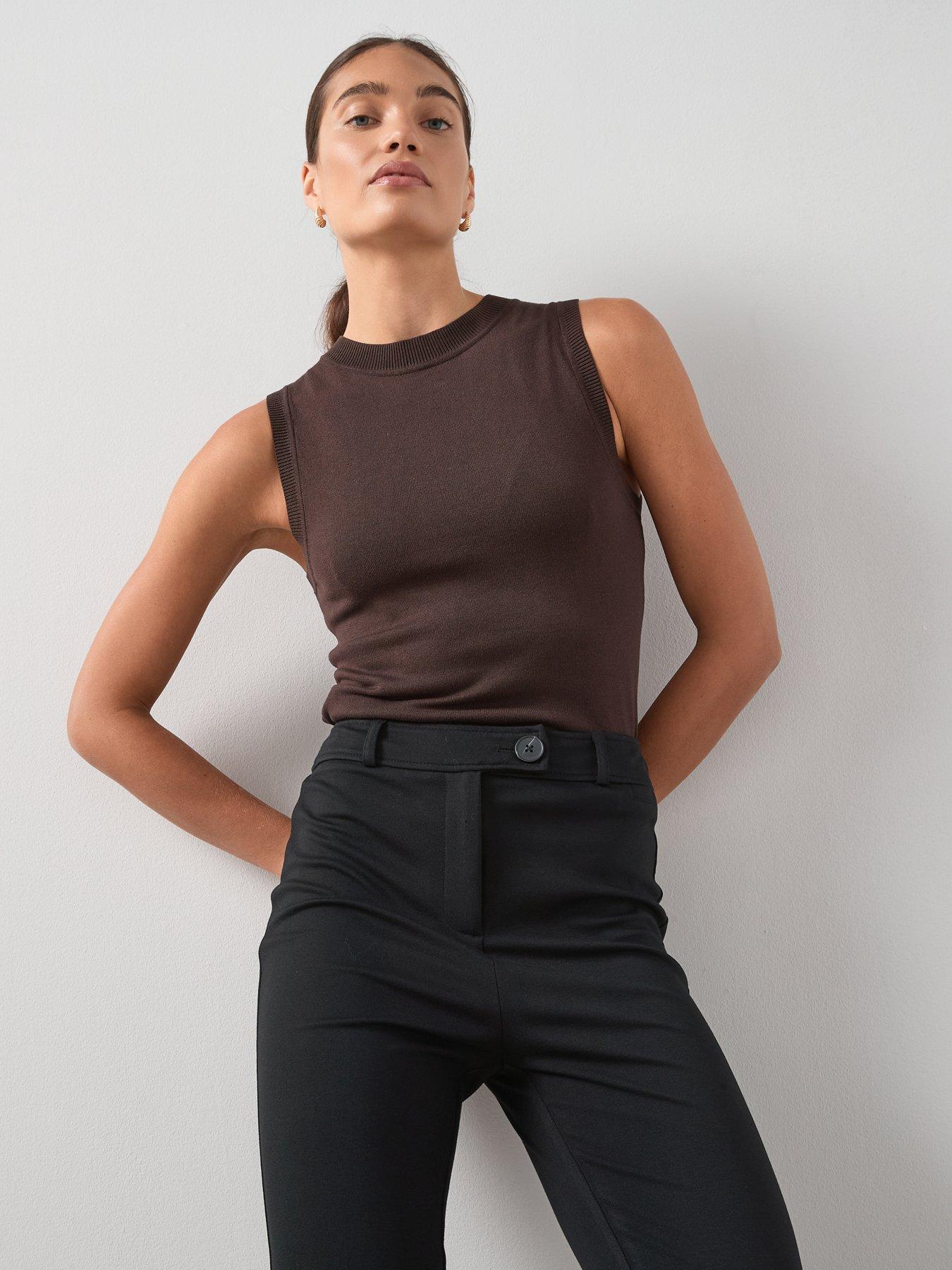 Image 4 of 6 of The Very Collection Womens Sculpting High Waist Flare Trousers - Black