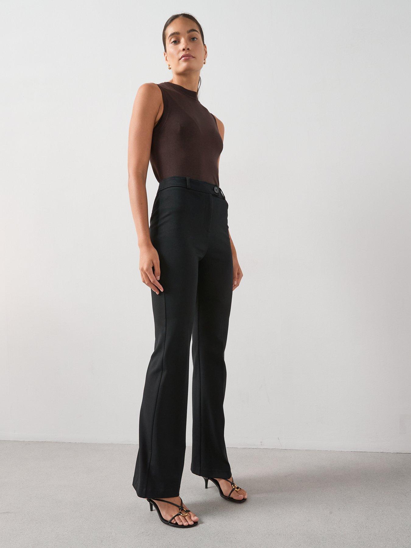 Image 6 of 6 of The Very Collection Womens Sculpting High Waist Flare Trousers - Black