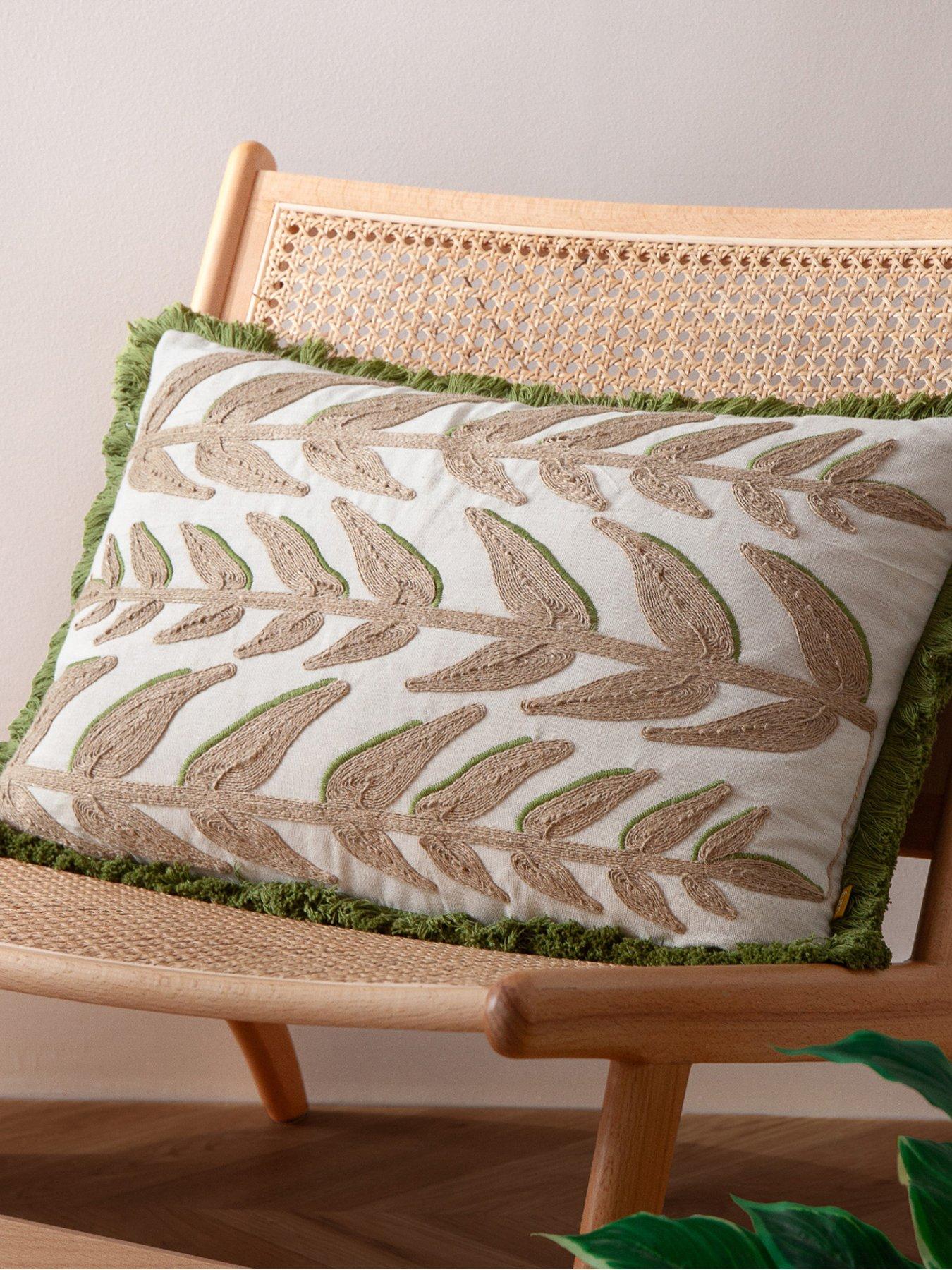 undefined Leaves Green Cushion- 40x60cm