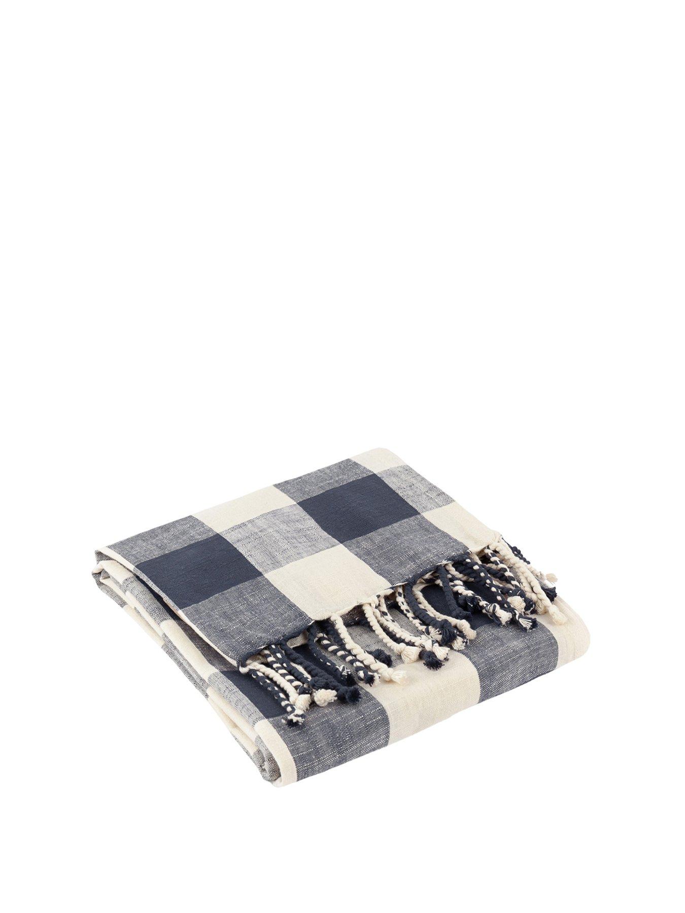 Image 1 of 4 of Yard Chesil 100% Cotton Check Throw- 130x170cm