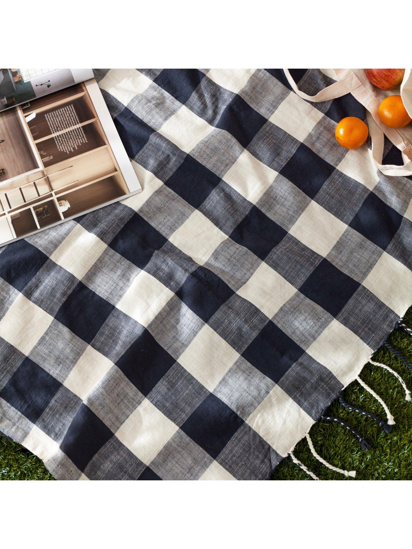 Image 3 of 4 of Yard Chesil 100% Cotton Check Throw- 130x170cm