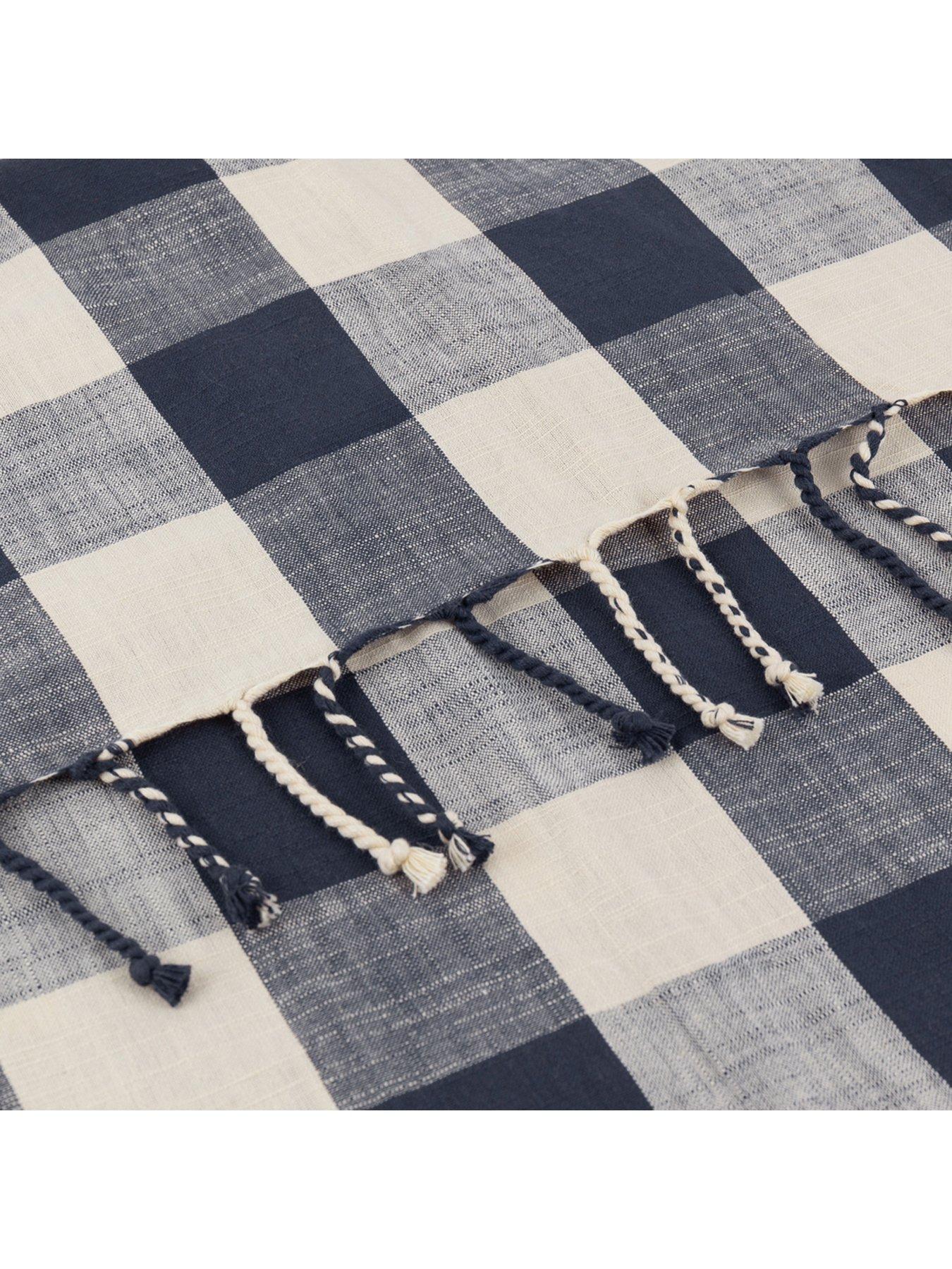 Image 4 of 4 of Yard Chesil 100% Cotton Check Throw- 130x170cm