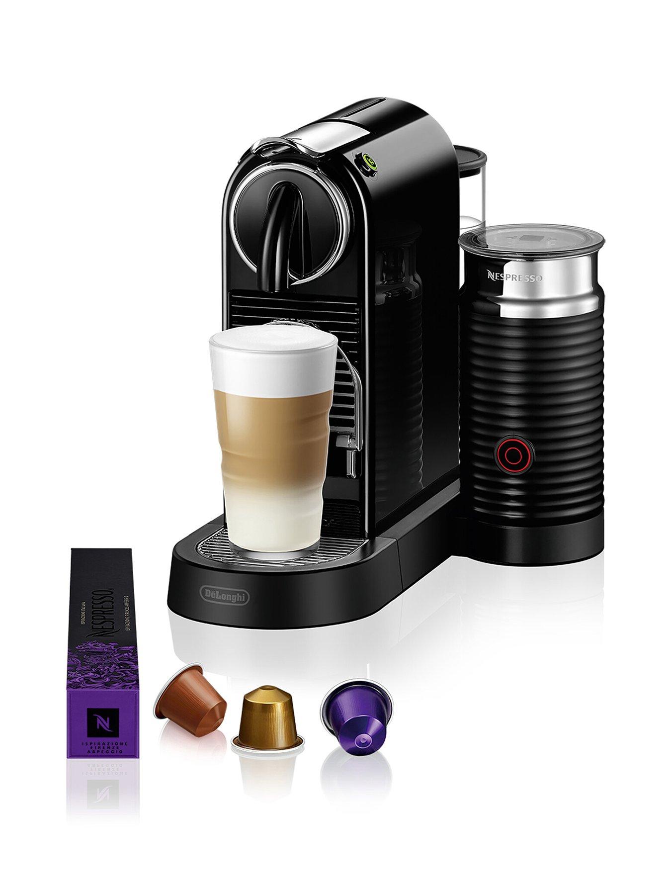 Nespresso Citiz Black with Milk Frother by DeLonghi