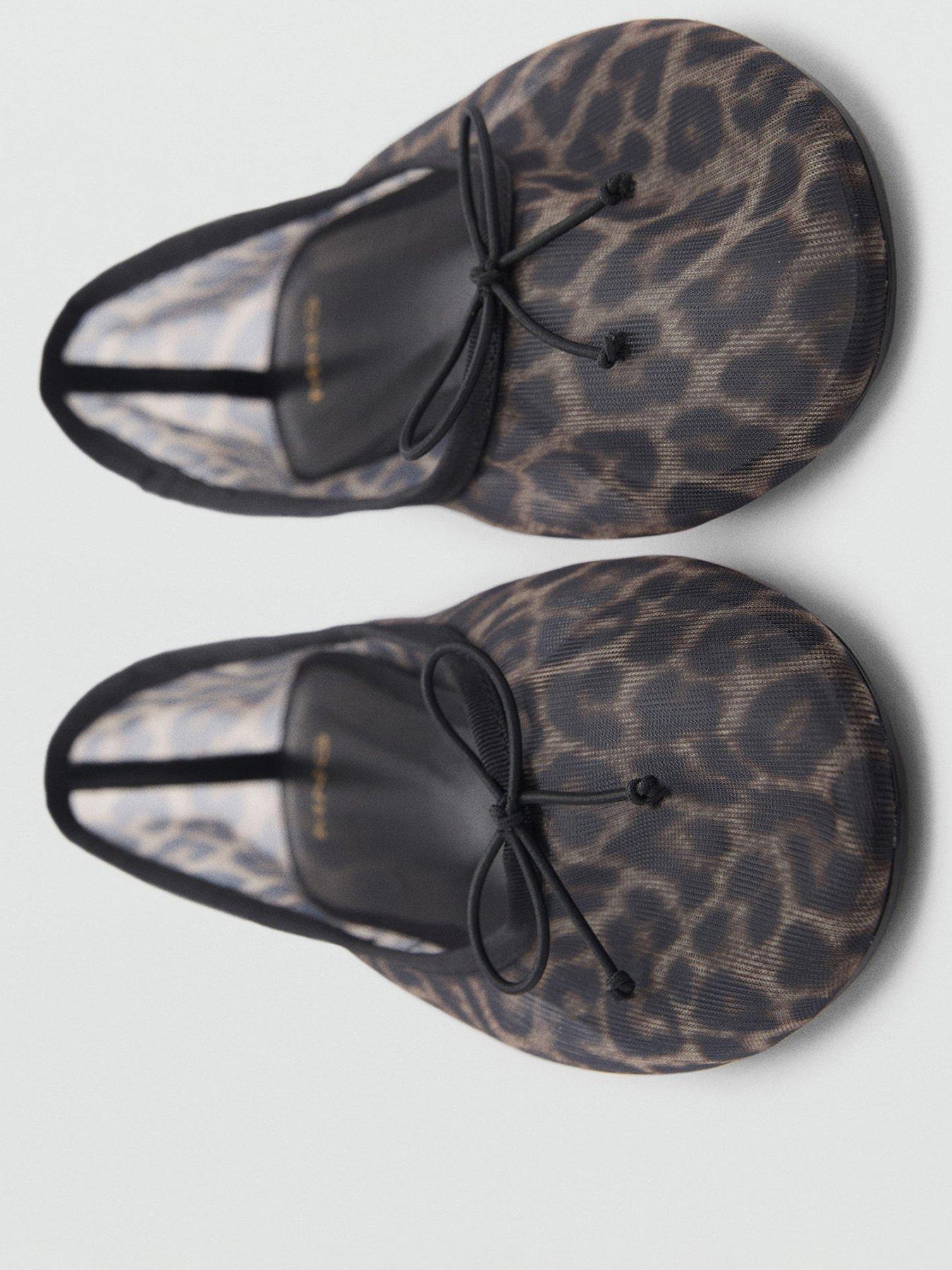 Mango Leopard Semi Transparent Ballerina Black Very Ireland