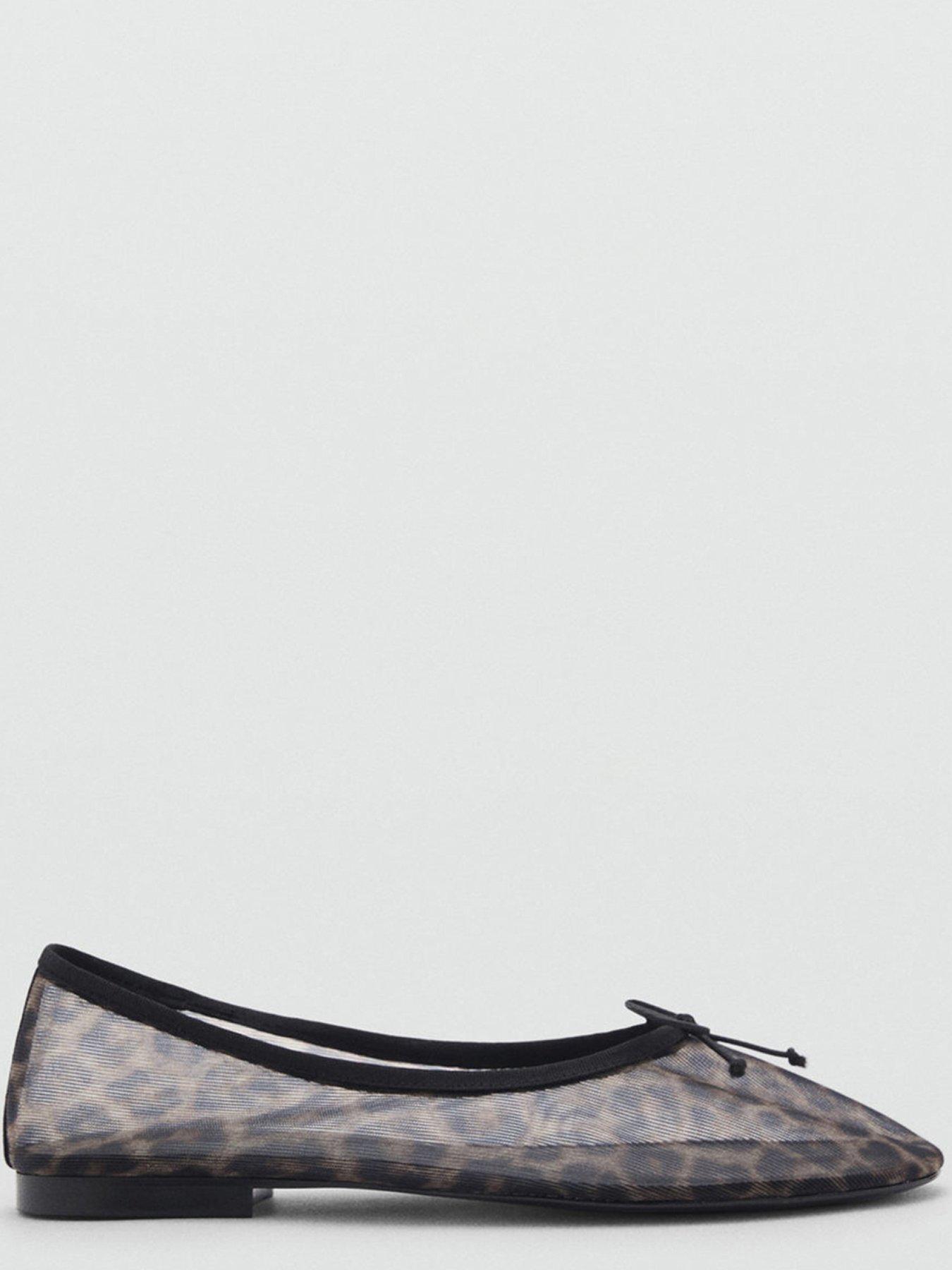 Mango Leopard Semi Transparent Ballerina Black Very Ireland