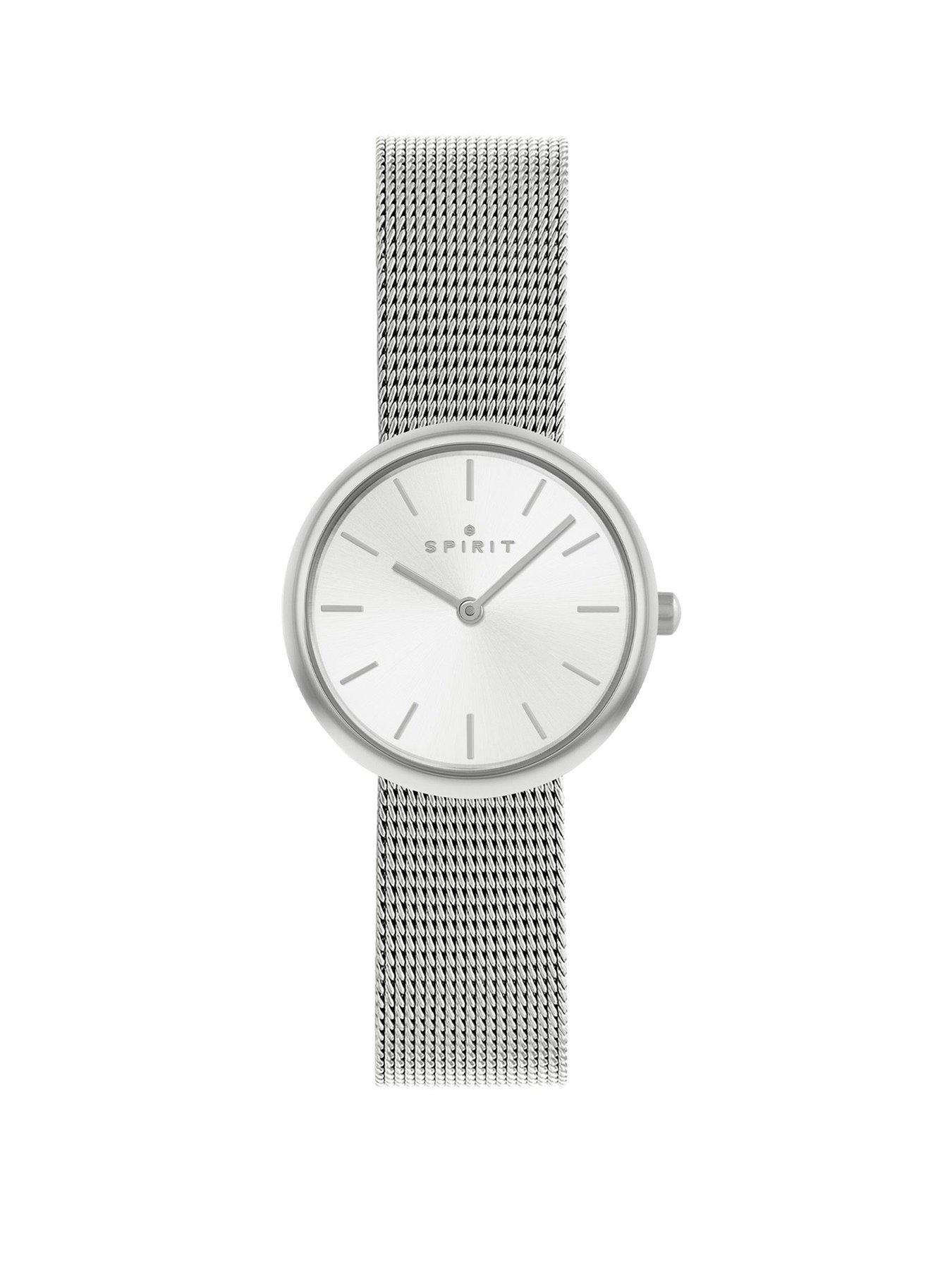 spirit-ladies-polished-silver-stainless-steel-mesh-bracelet-watch