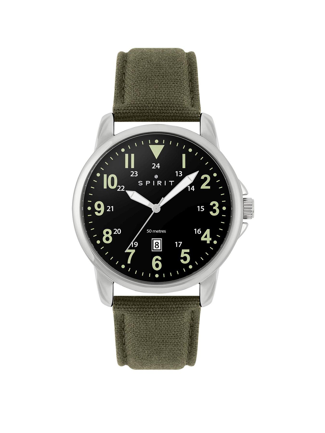 spirit-gents-khaki-canvas-strap-watch