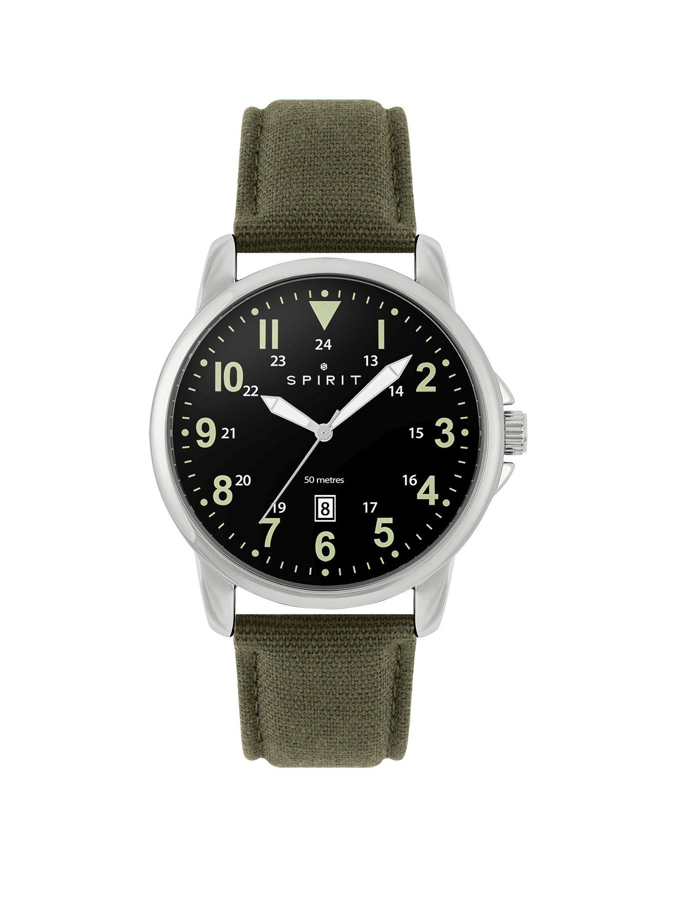 Image of Spirit Spirit Gent's Khaki Canvas Strap Watch