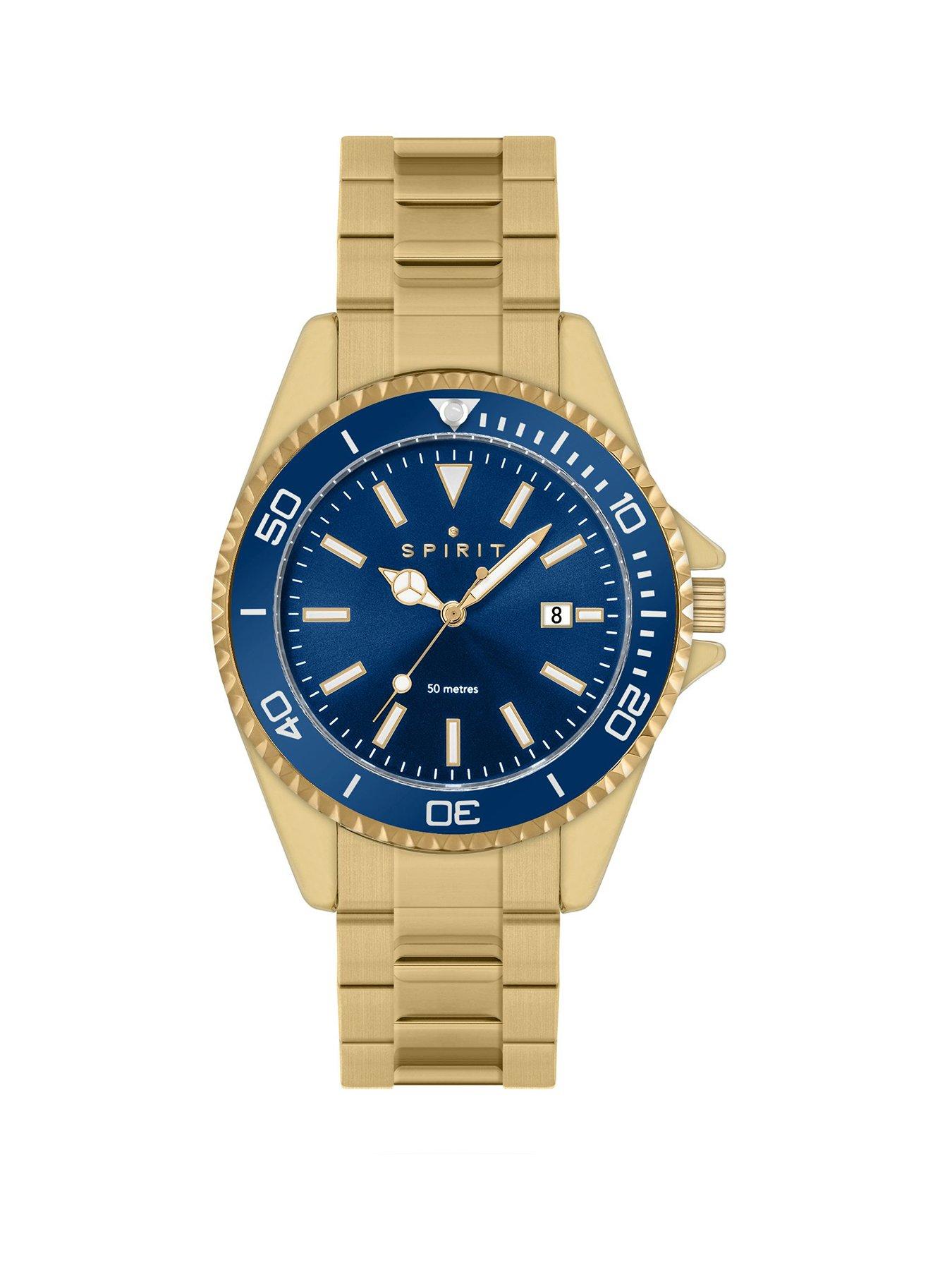 Spirit Spirit Gents Pale Polished Gold Stainless Steel Bracelet Watch