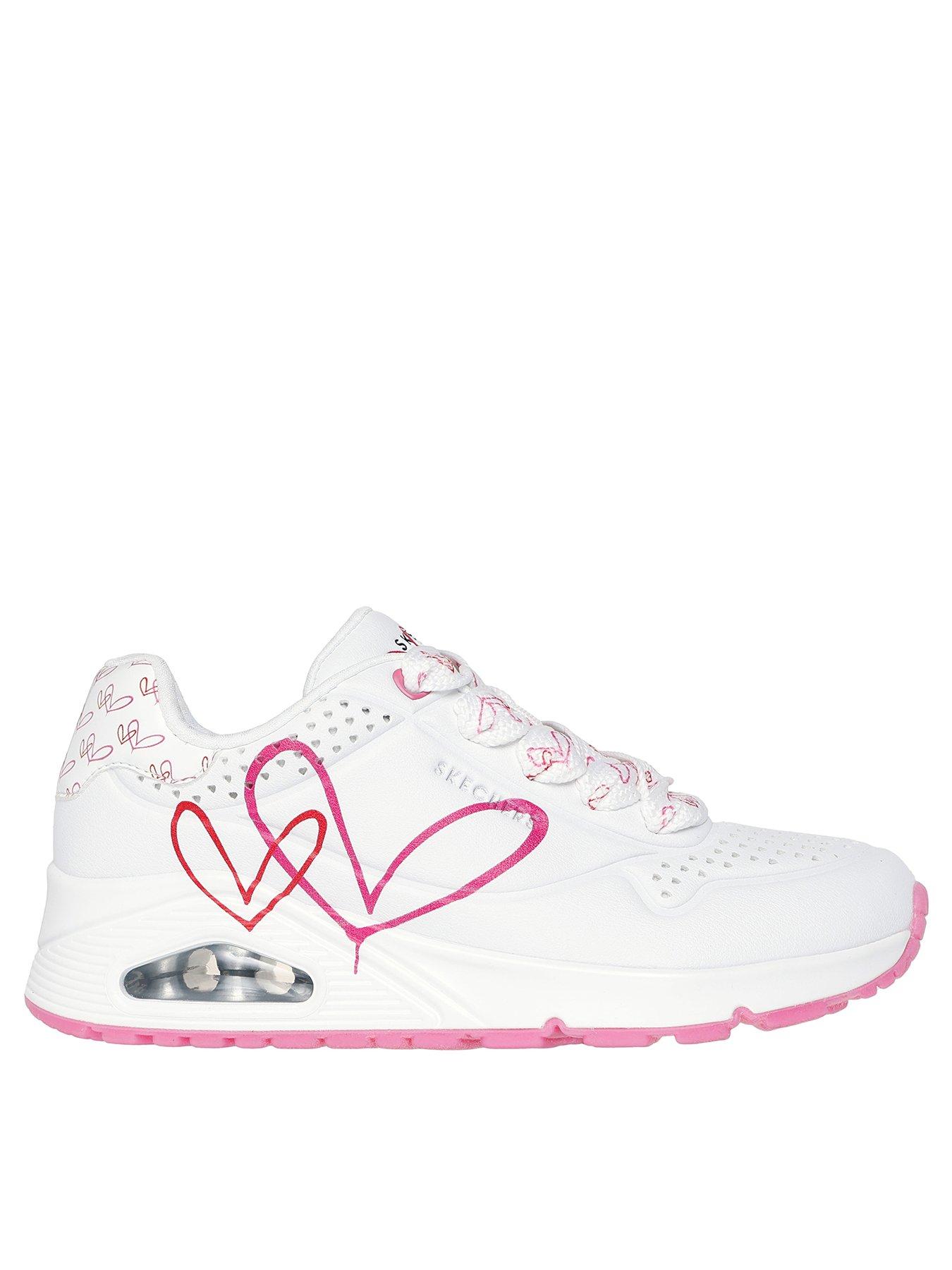 Skechers Skechers X Jgoldcrown Uno Twin Hearts Trainer - White