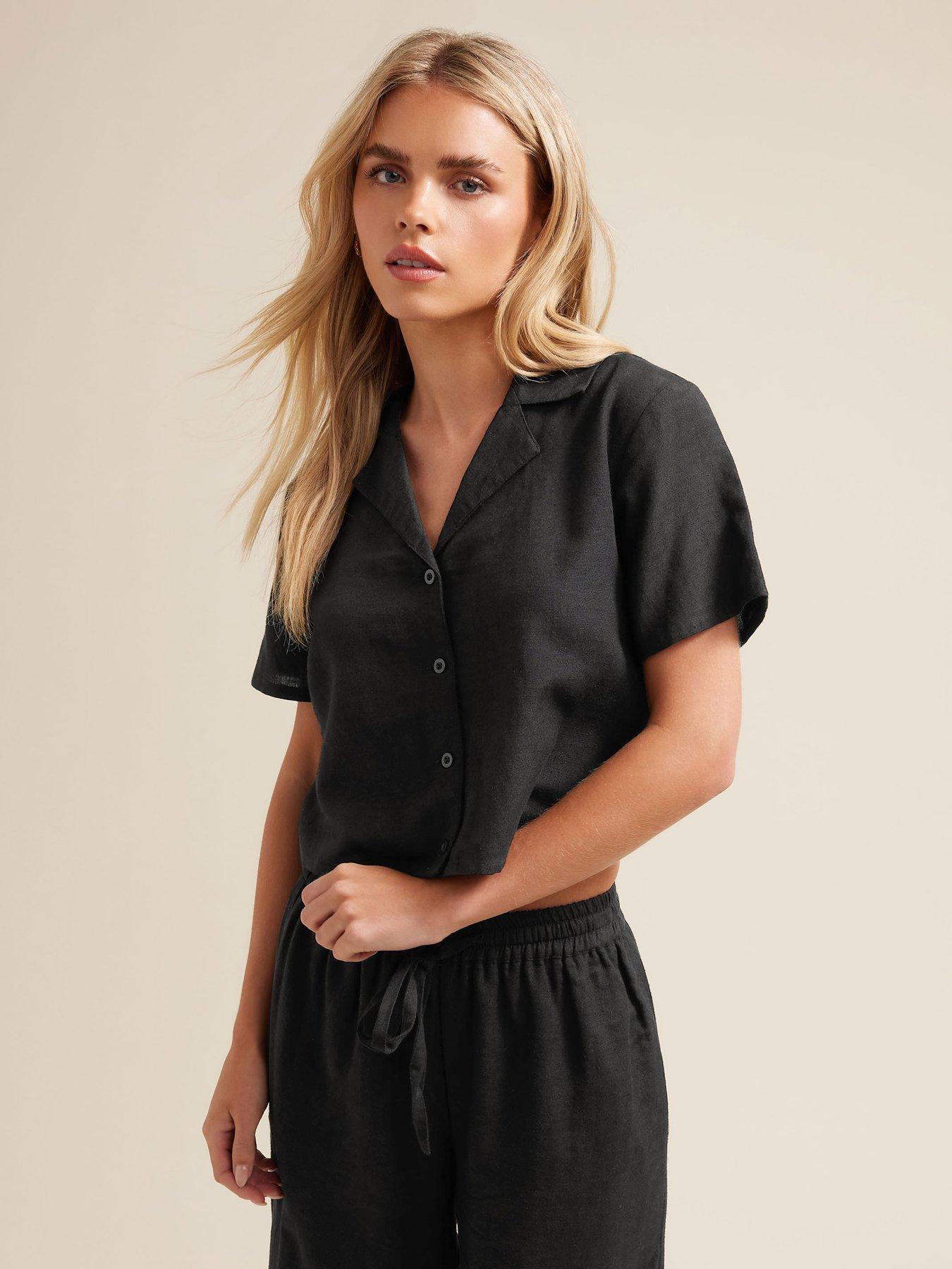 Image of PixieGirl Petite Short Sleeve Crop Shirt