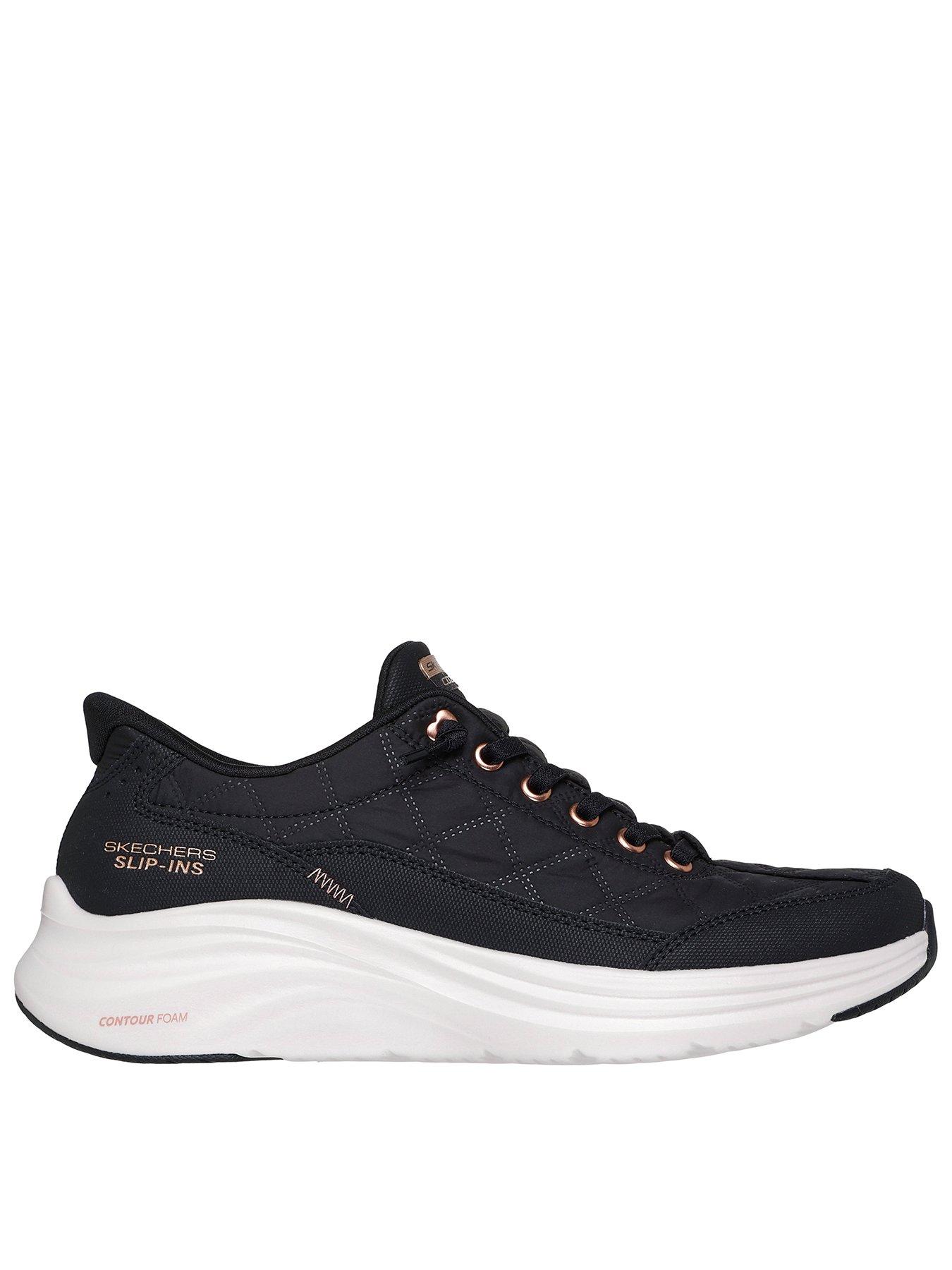 Skechers Contour Foam Golden Hour Cozy Fit Bungee Lace Slip-Ins Trainer - Black