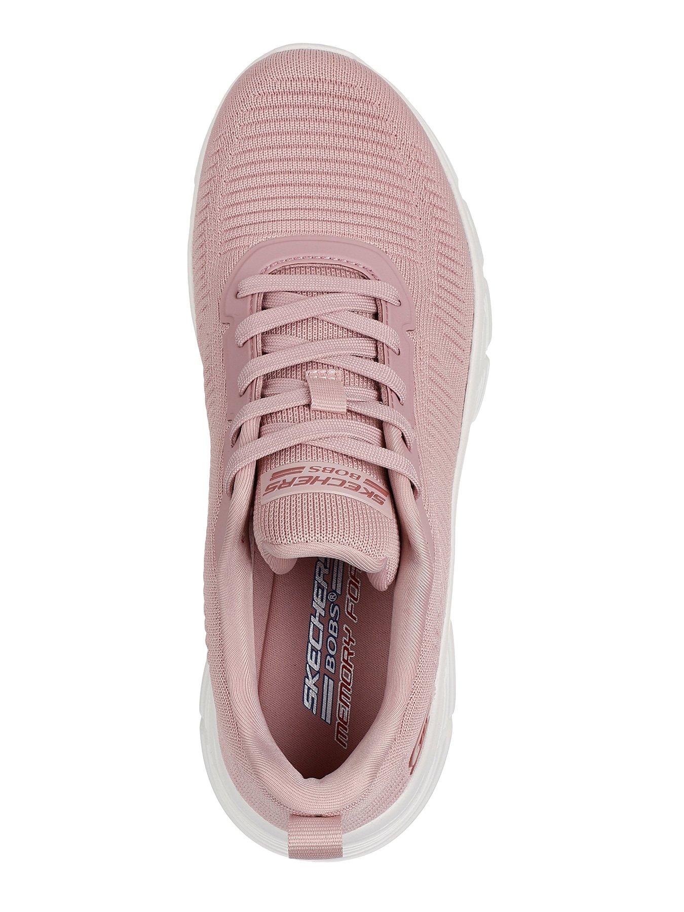 Image 3 of 5 of Skechers Bobs B Flex Hi Flying Hi Lace-up Trainer - Blush