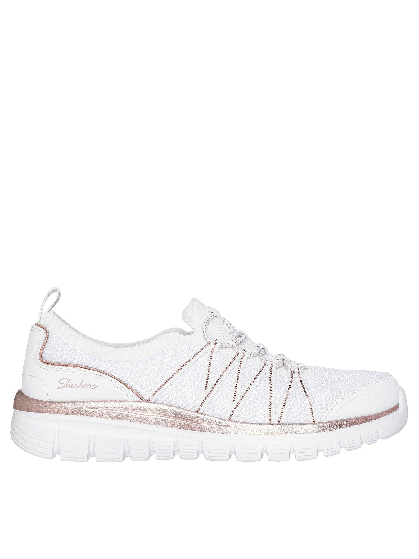 Skechers Graceful Purecrush Bungee Lace Trainers - White