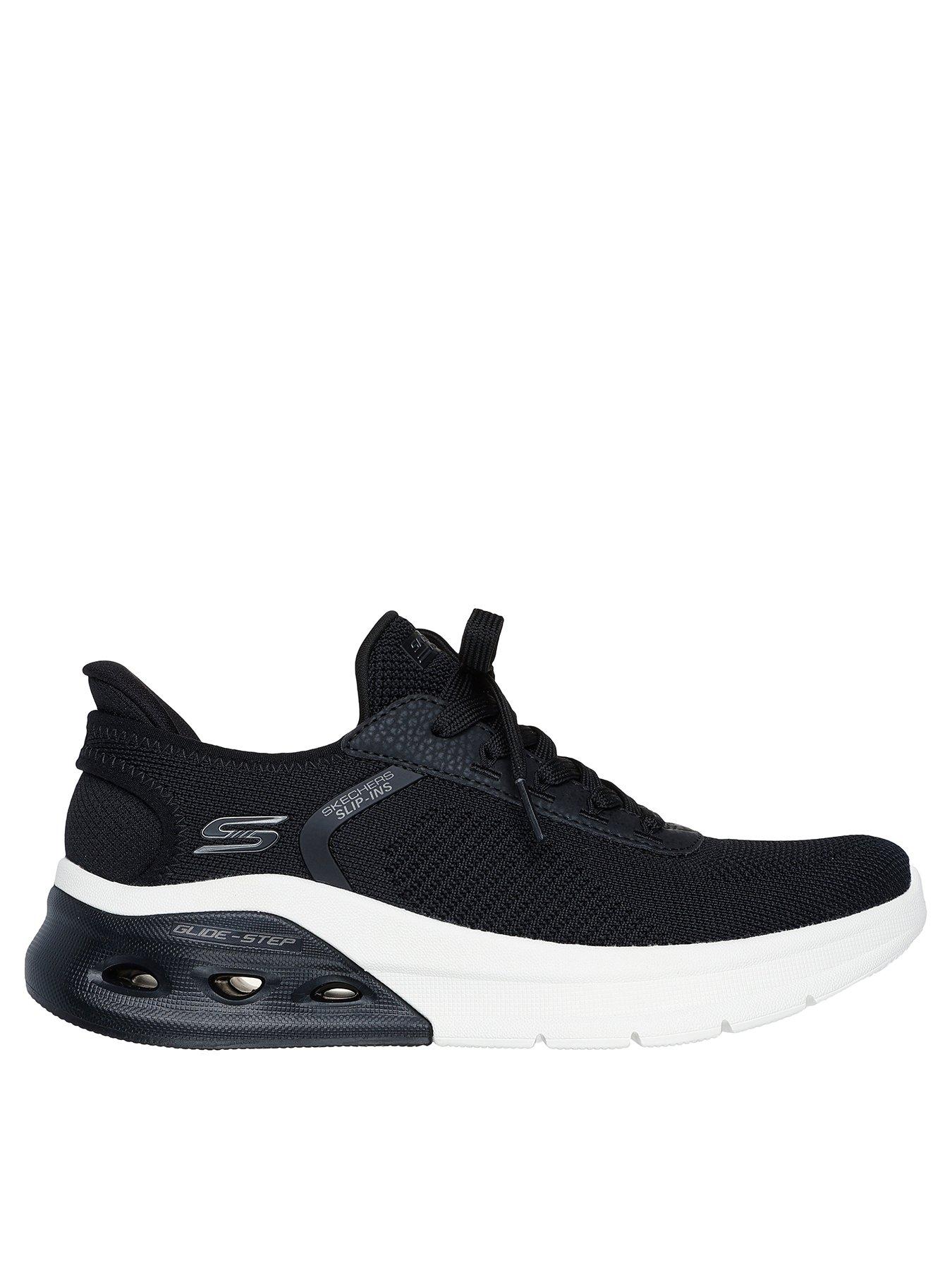 Skechers Bobs Arc Waves 2.0 Now It Glide-Step Lace-Up Slip-Ins Trainer - Black