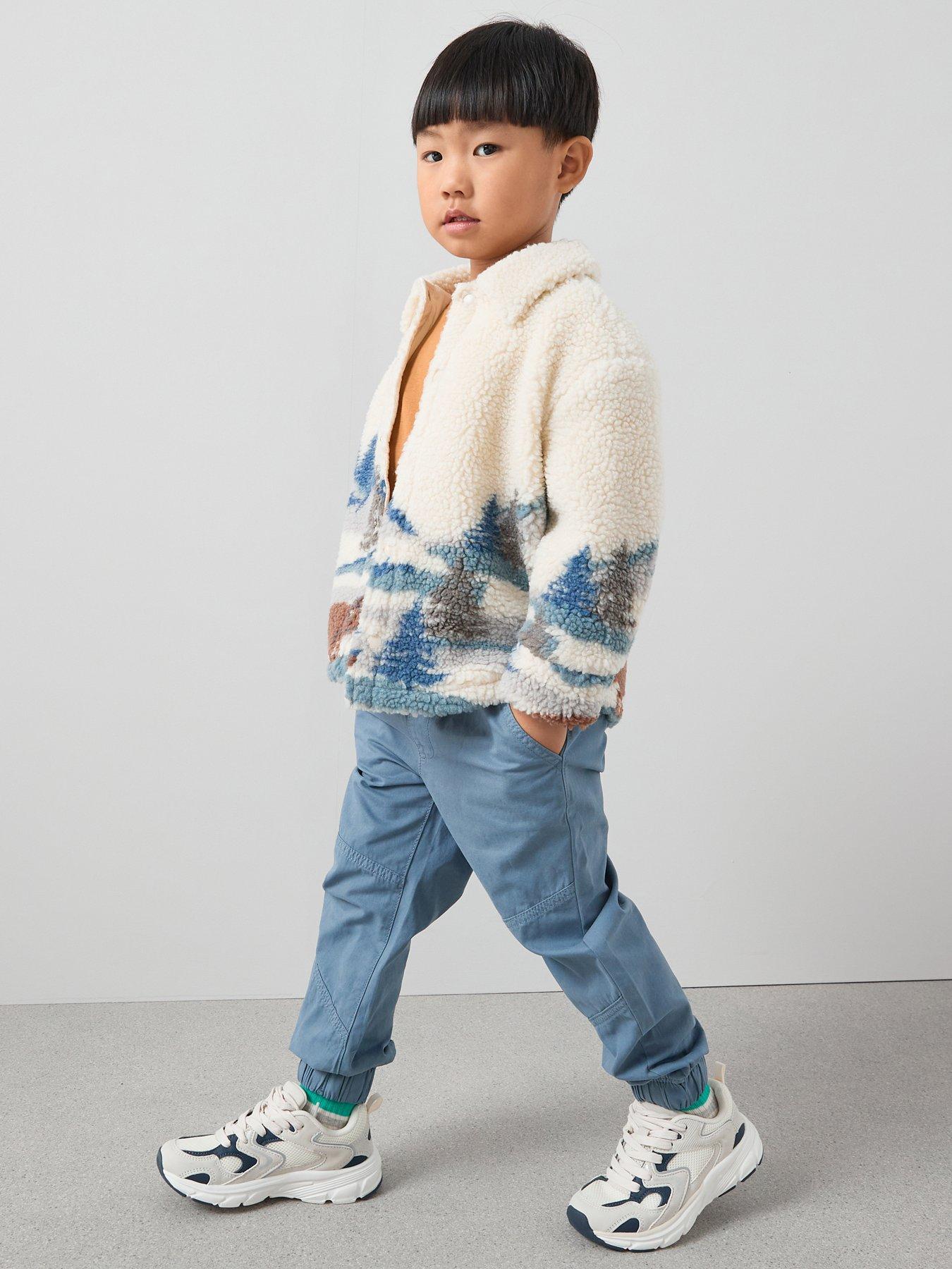 The Very Collection Boys Poplin Cuffed Trousers - Navy