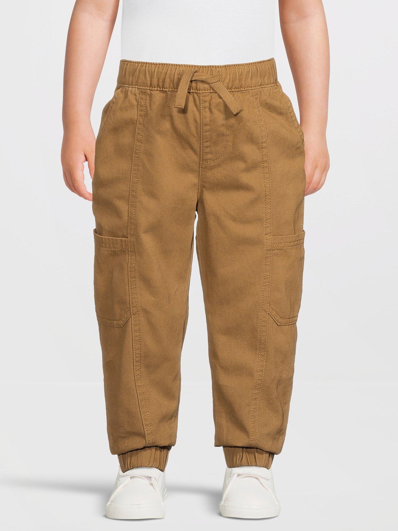 Mini V by Very Boys Cargo Trousers - Stone Beige