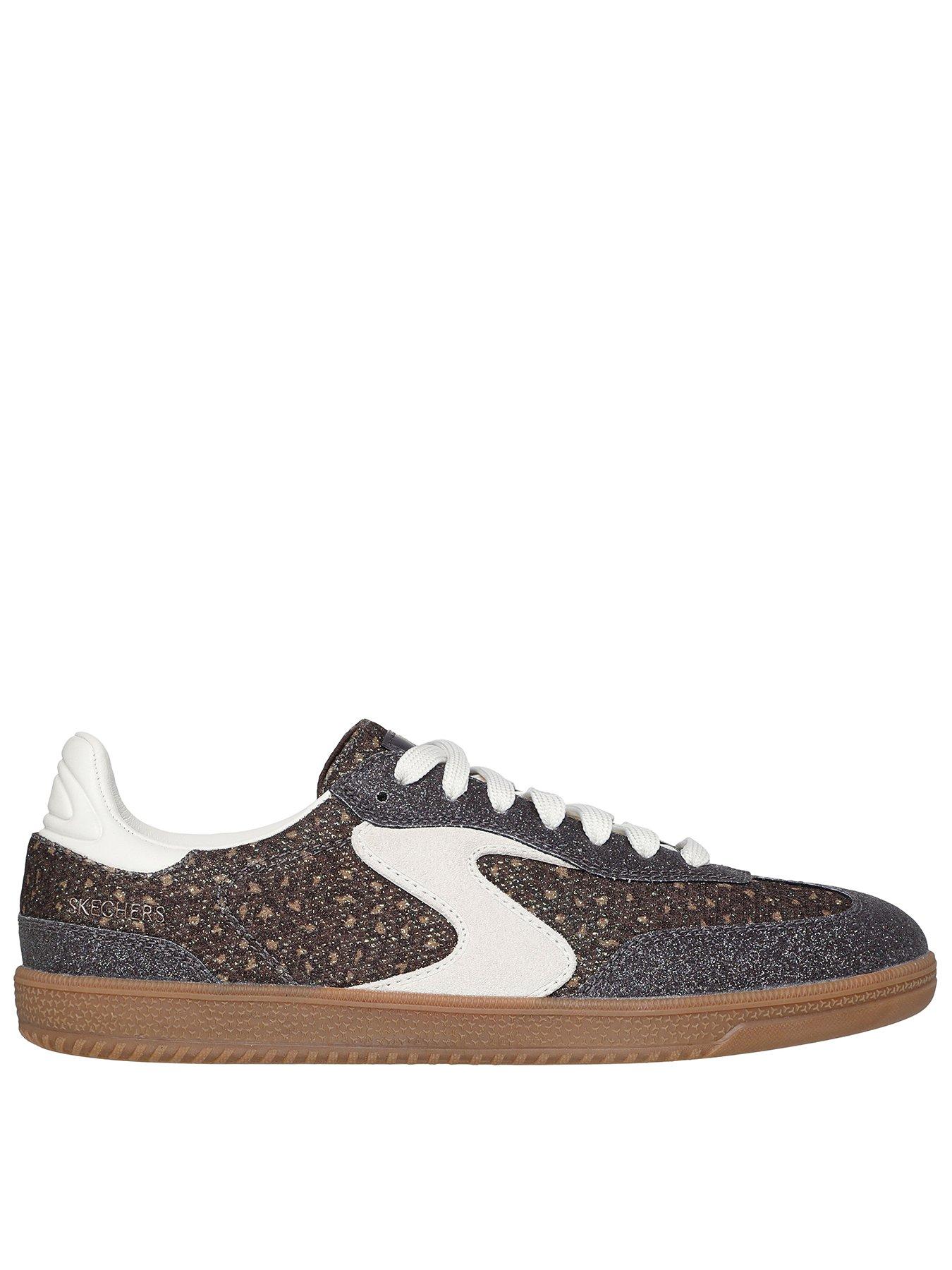 Skechers Hotshot Leopard Magic Trainer - Brown