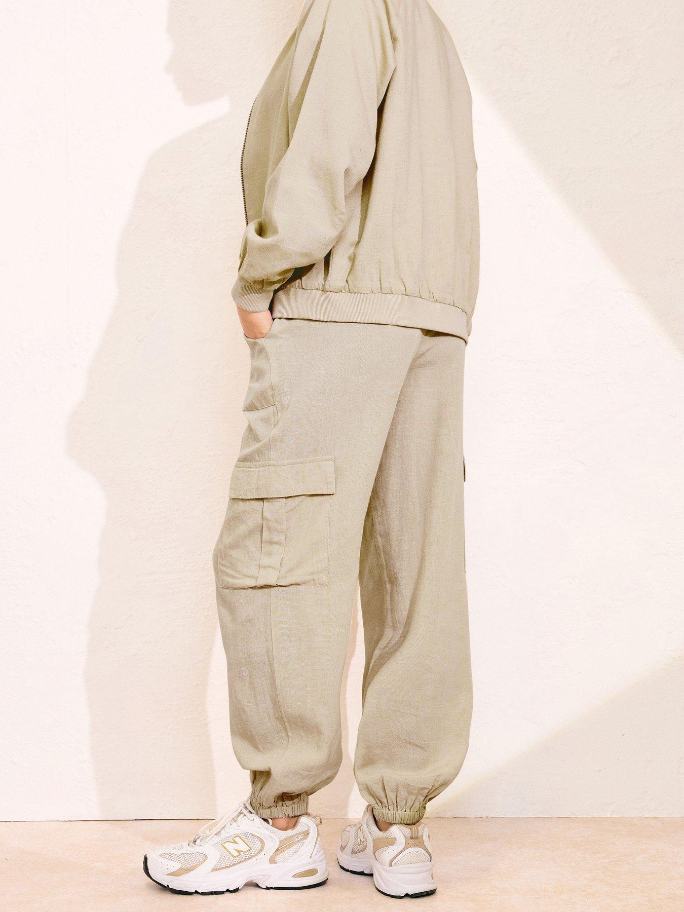 pixiegirl-petite-cuffed-cargo-trouser-naturalstillFront