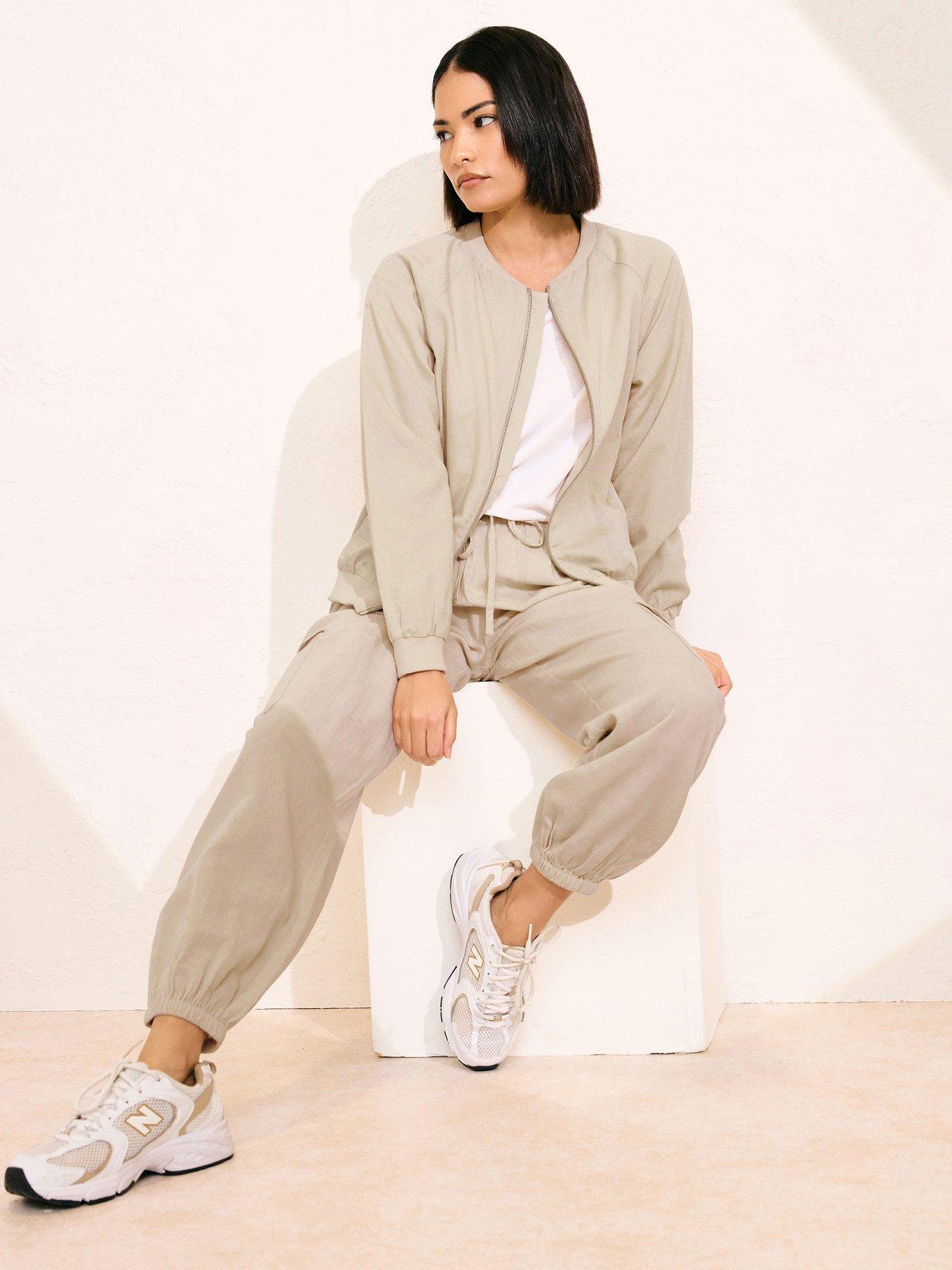Image 3 of 4 of PixieGirl Petite Bomber Jacket - Natural