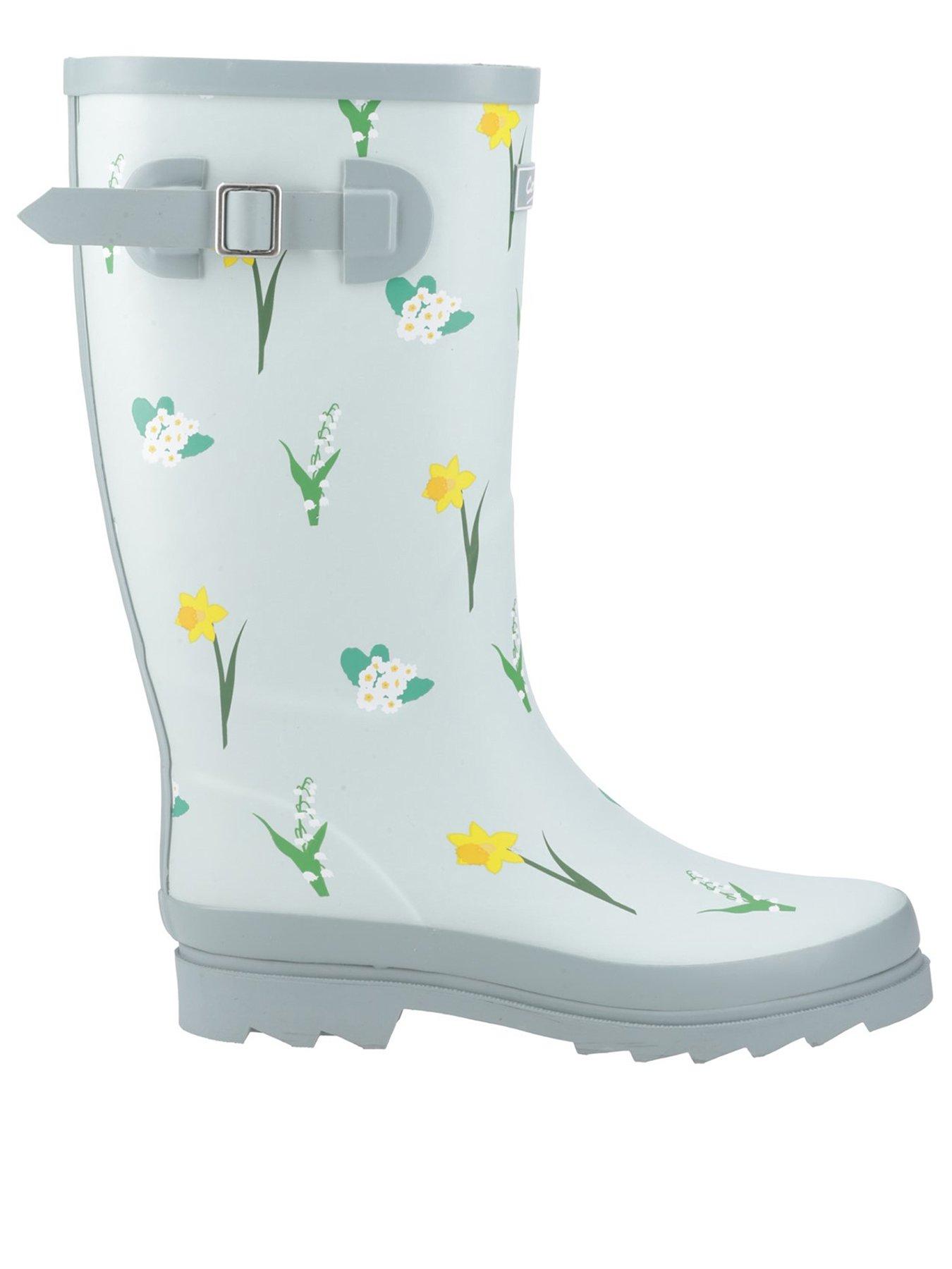 undefined Womens Wildflower Tall Wellingtons - Mint