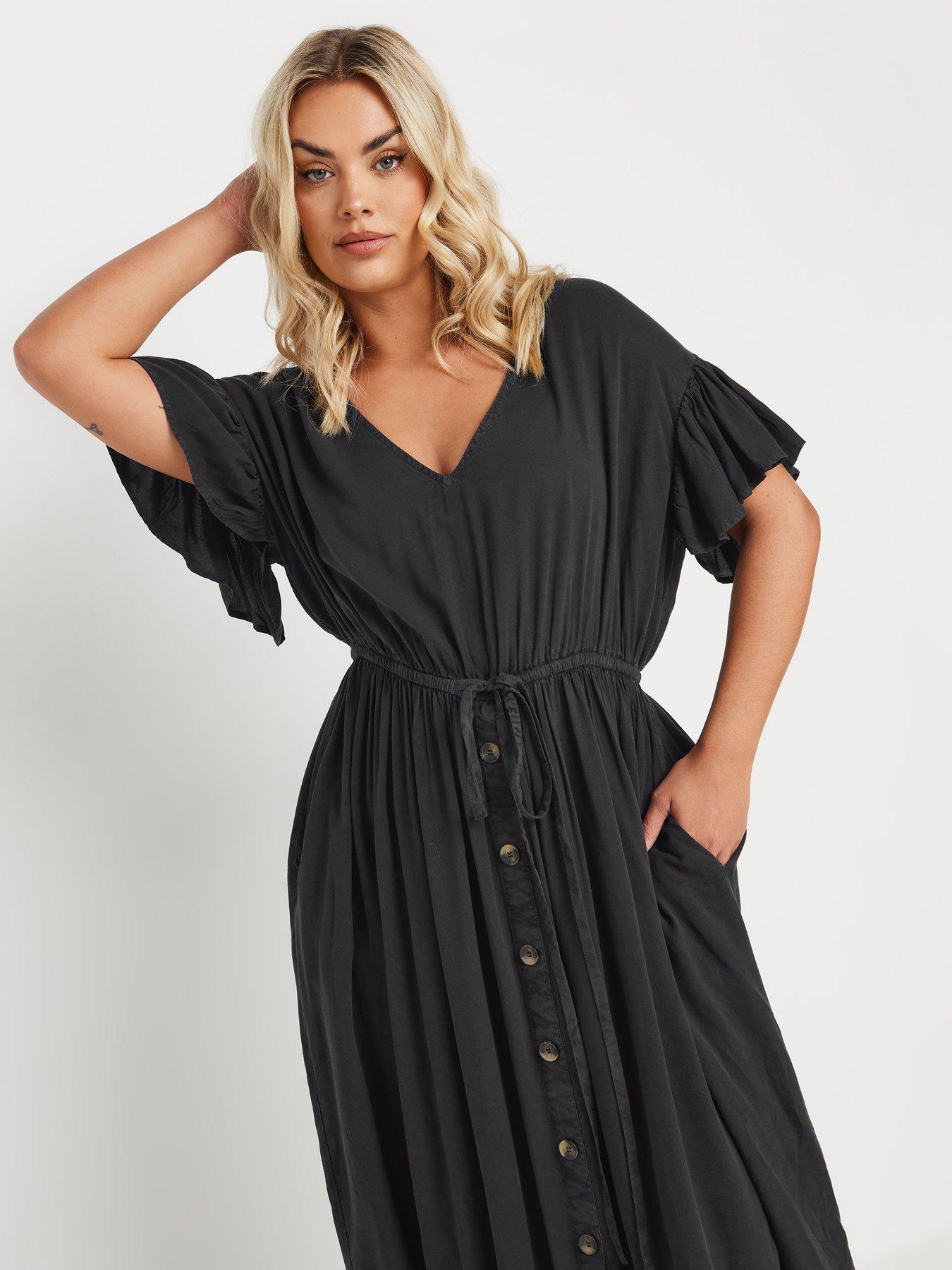 yours-curve-chambray-boho-dress-blackoutfit