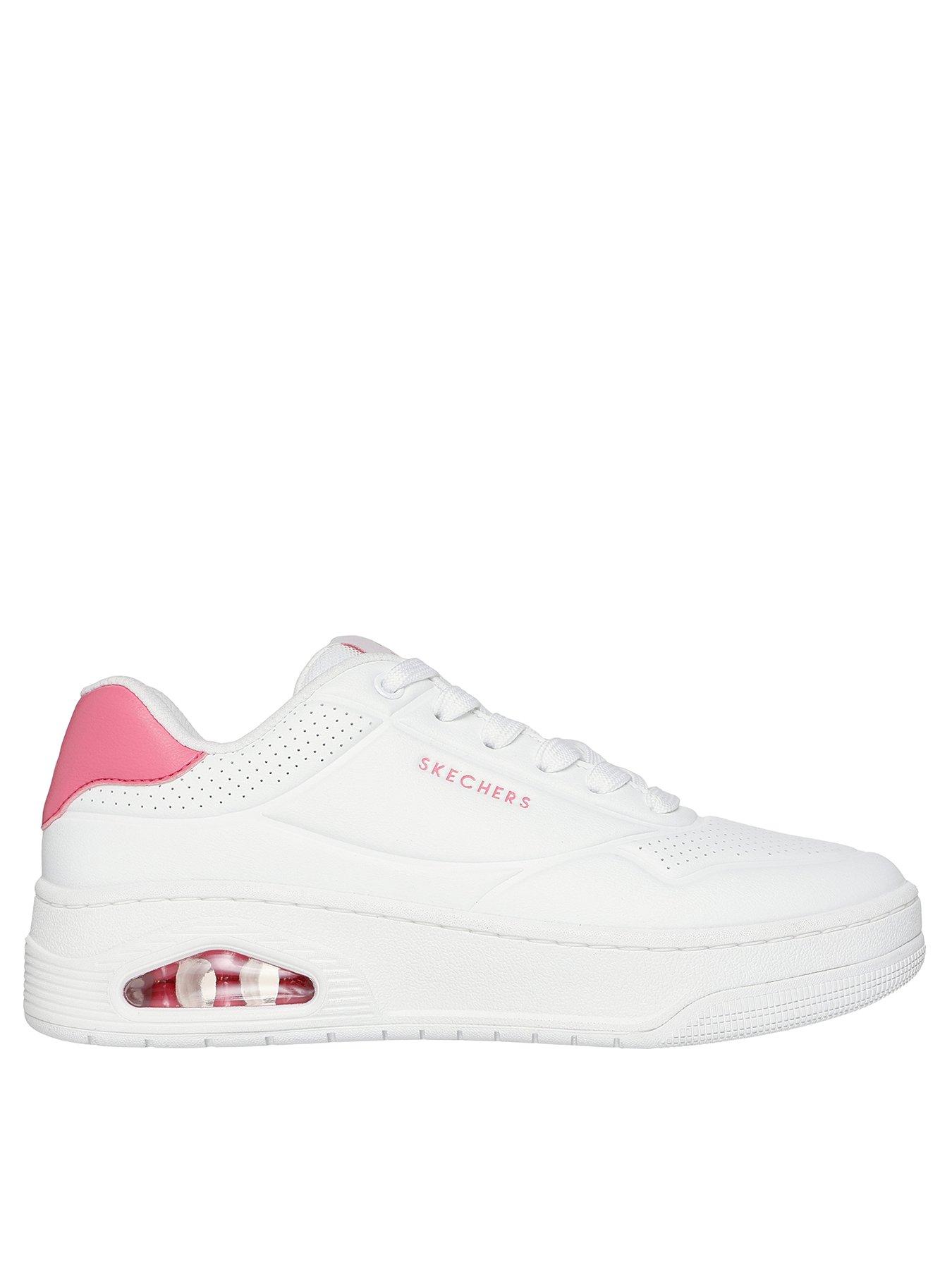 Skechers Uno Court Fast Break Lace-up Trainer - White