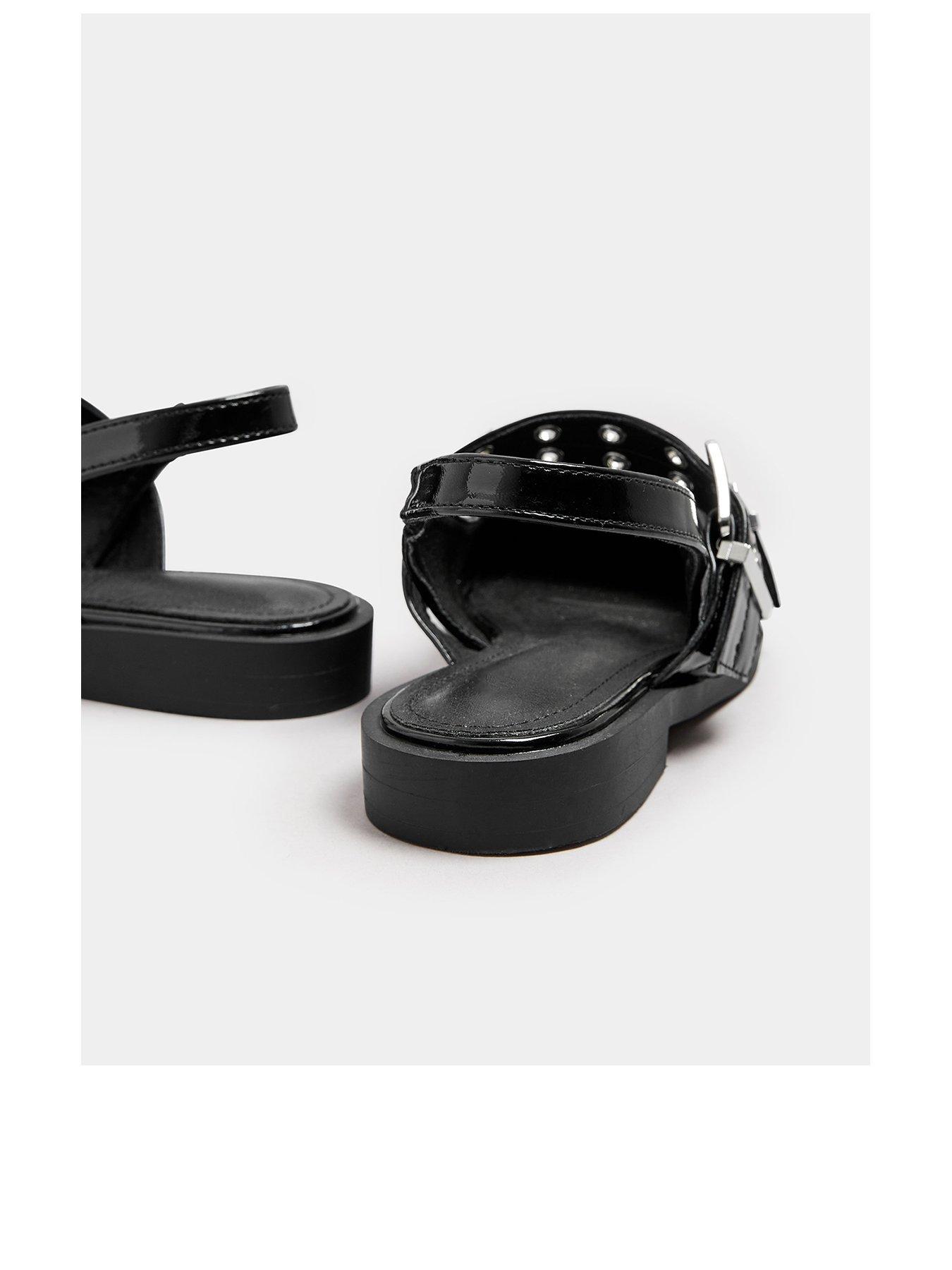 Image 3 of 4 of Yours Wide Fit Flat Pointed Buckle Pump