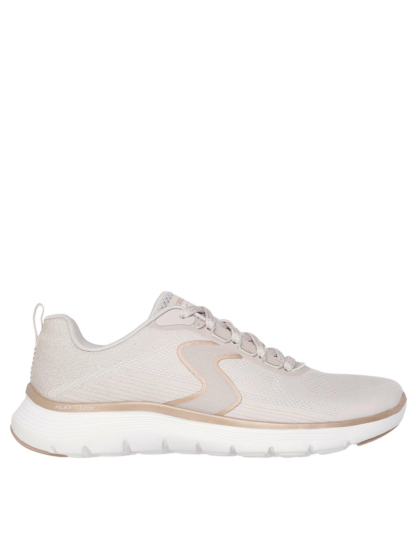 Skechers Flex Appeal 5.0 Luxe Glow Lace-up Trainer - Nude Glow