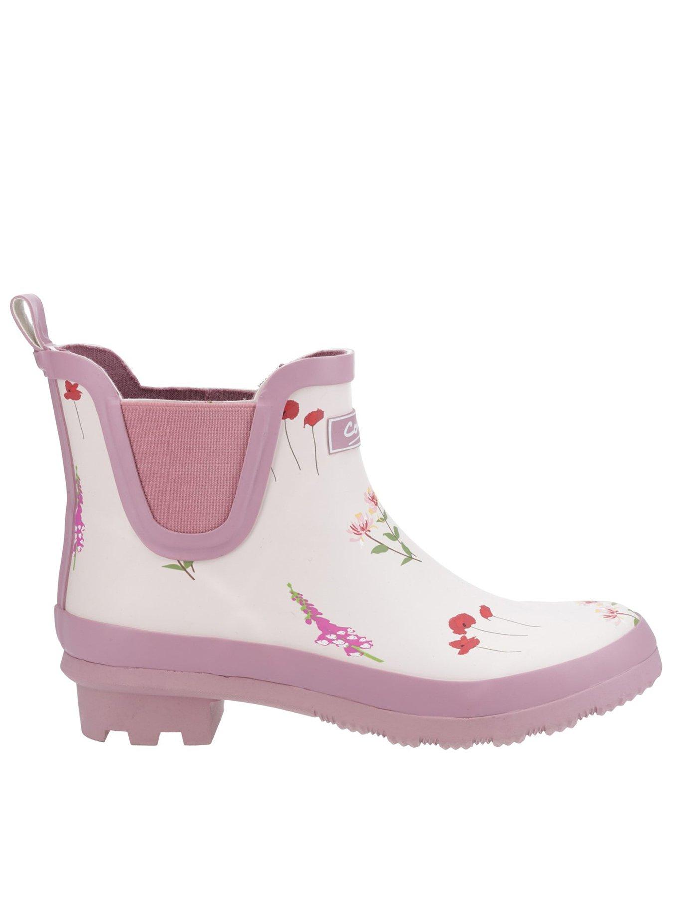 cotswold-womens-wildflower-ankle-wellingtons-pink