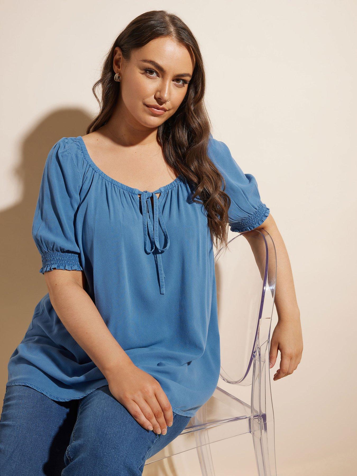 yours-curve-gypsy-top-blueoutfit