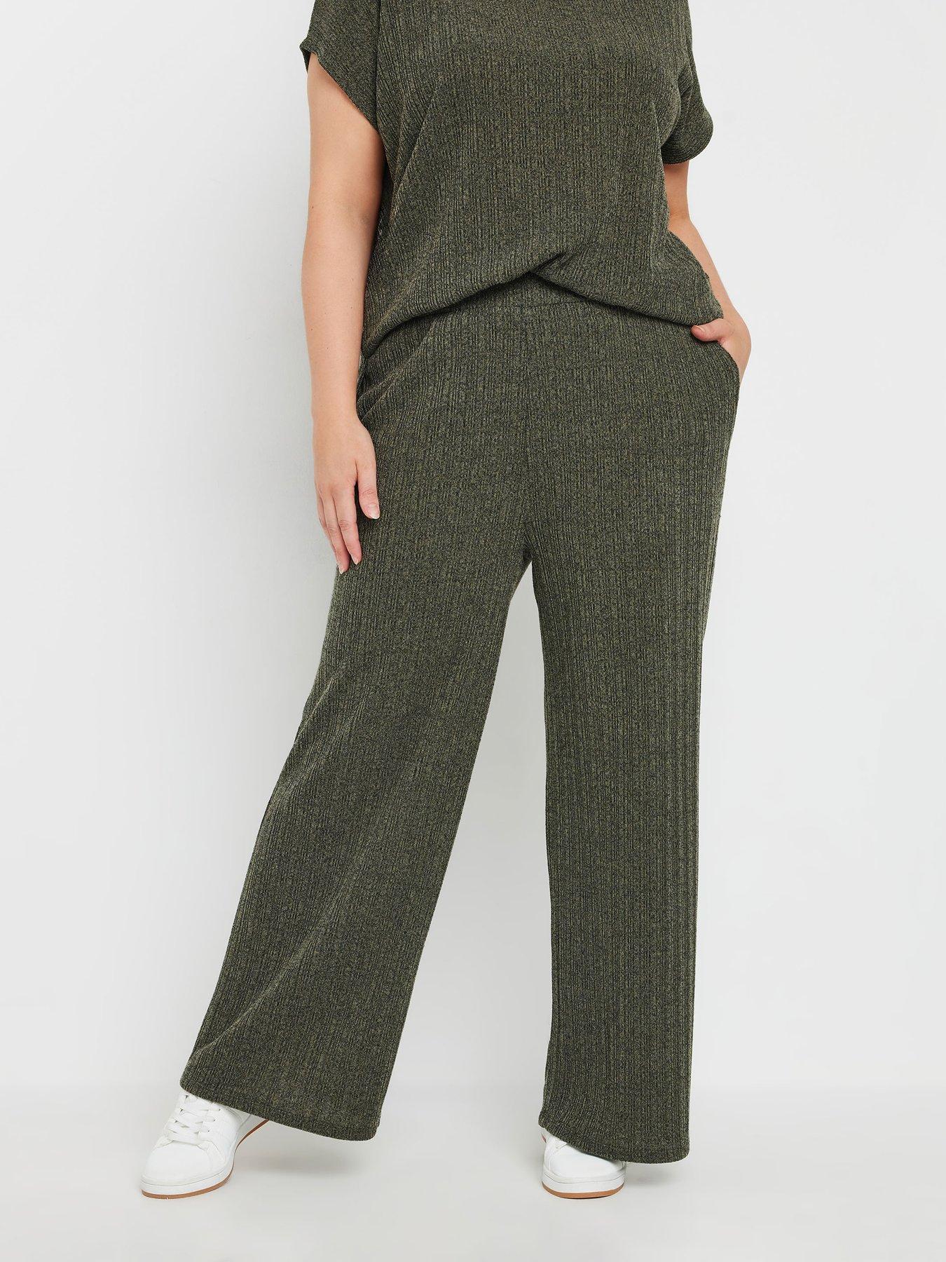 yours-curve-knitted-trouser-co-ord-green