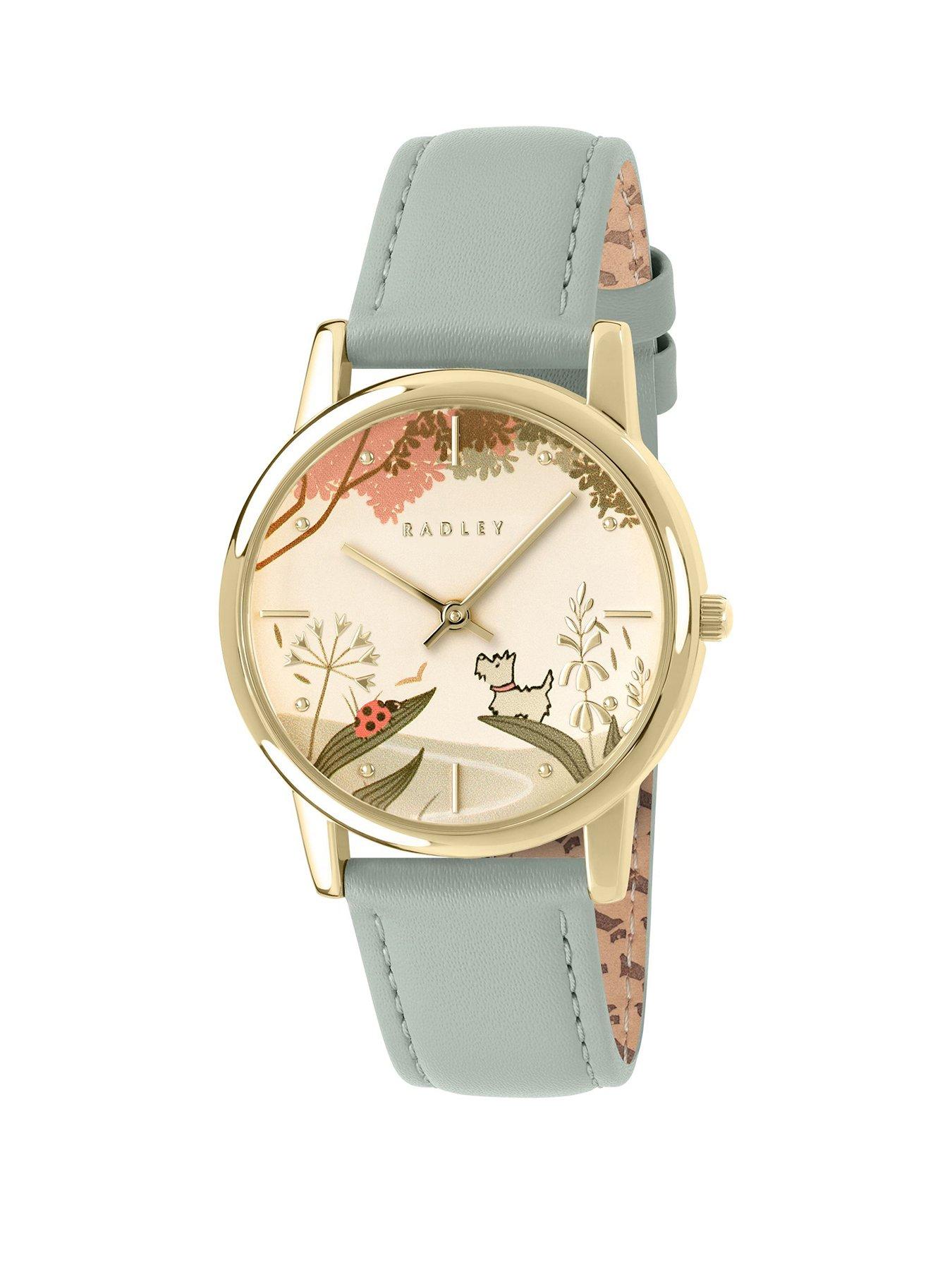 Image 1 of 4 of Radley Radley Gold Plated 35mm Artichoke Leather Strap