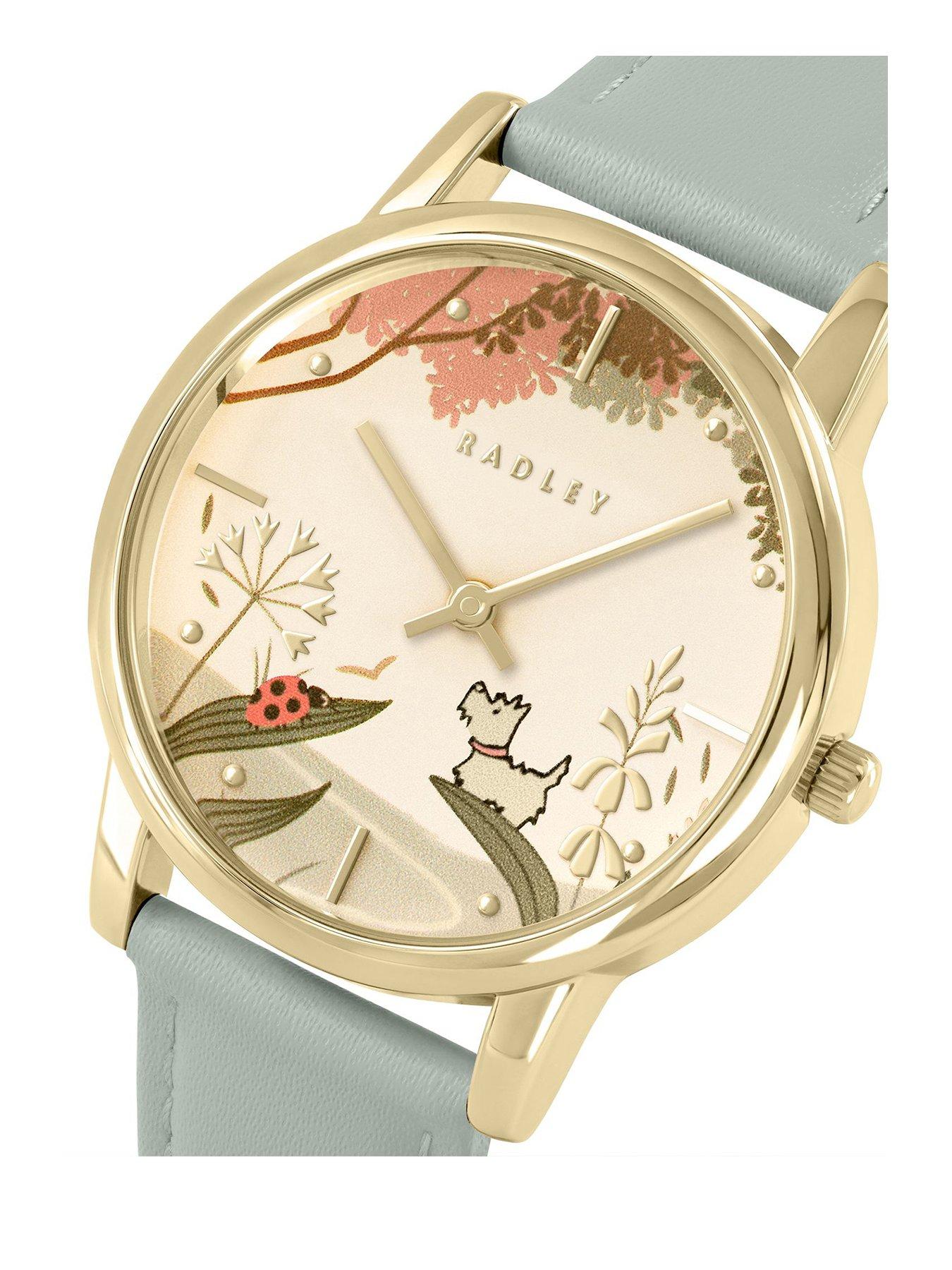 Image 2 of 4 of Radley Radley Gold Plated 35mm Artichoke Leather Strap