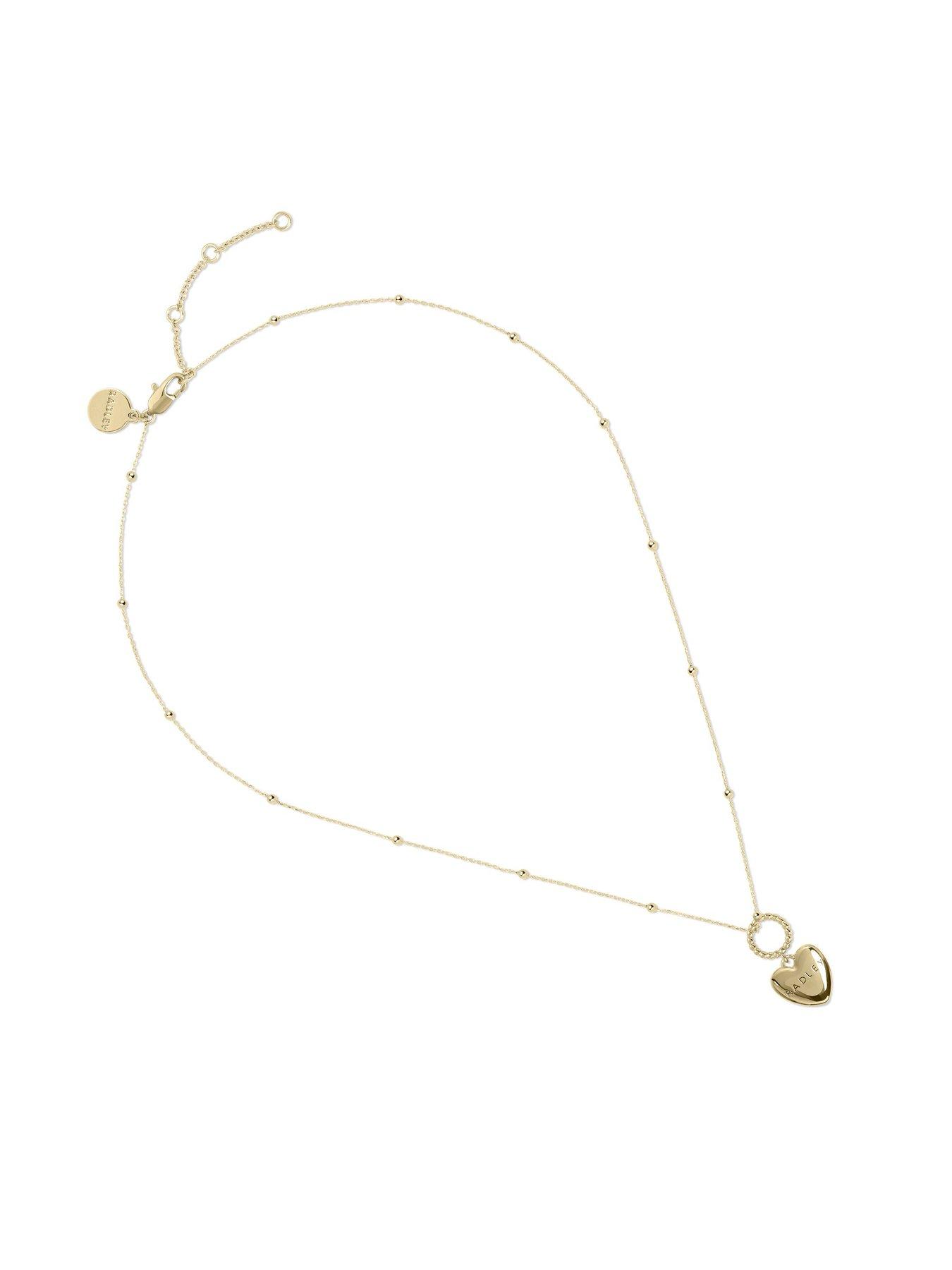 Image 4 of 6 of Radley Radley 18ct Gold Plated Hanging Heart Pendant Necklace