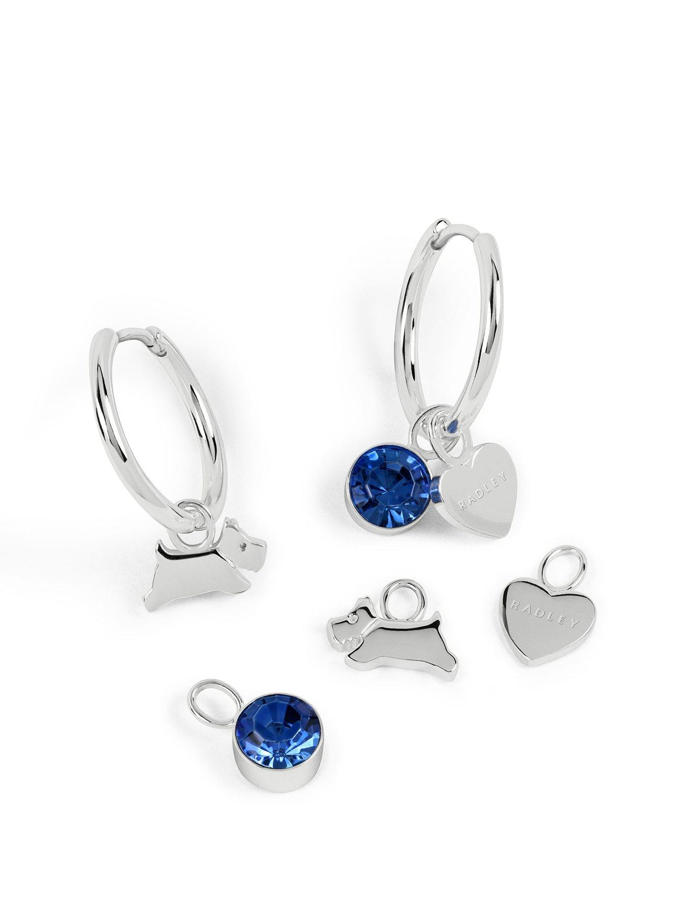 Radley Radley Silver Plated Huggie Earring and Charm Set