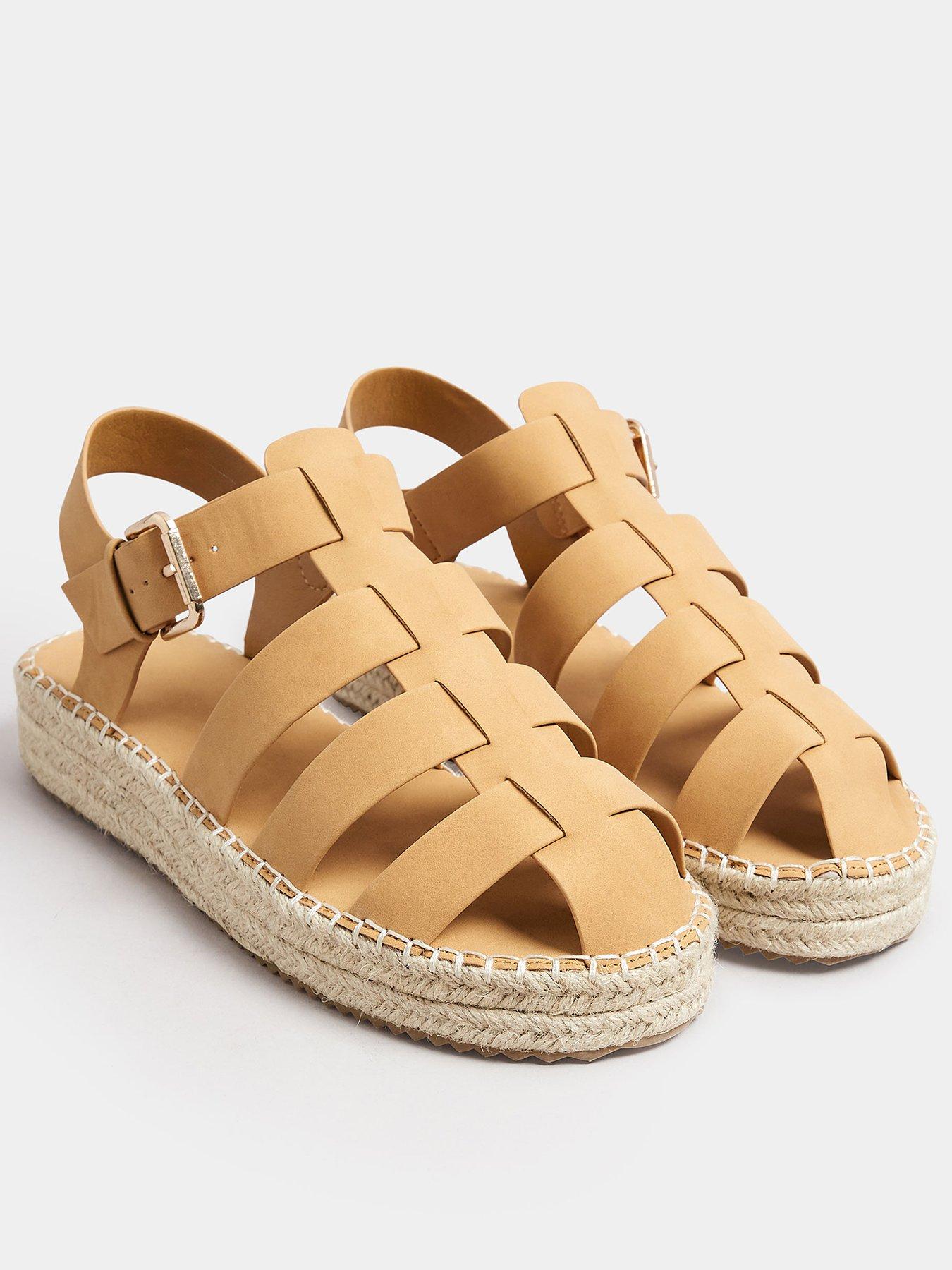 yours-extra-wide-fit-flatform-fisherman-sandals-natural