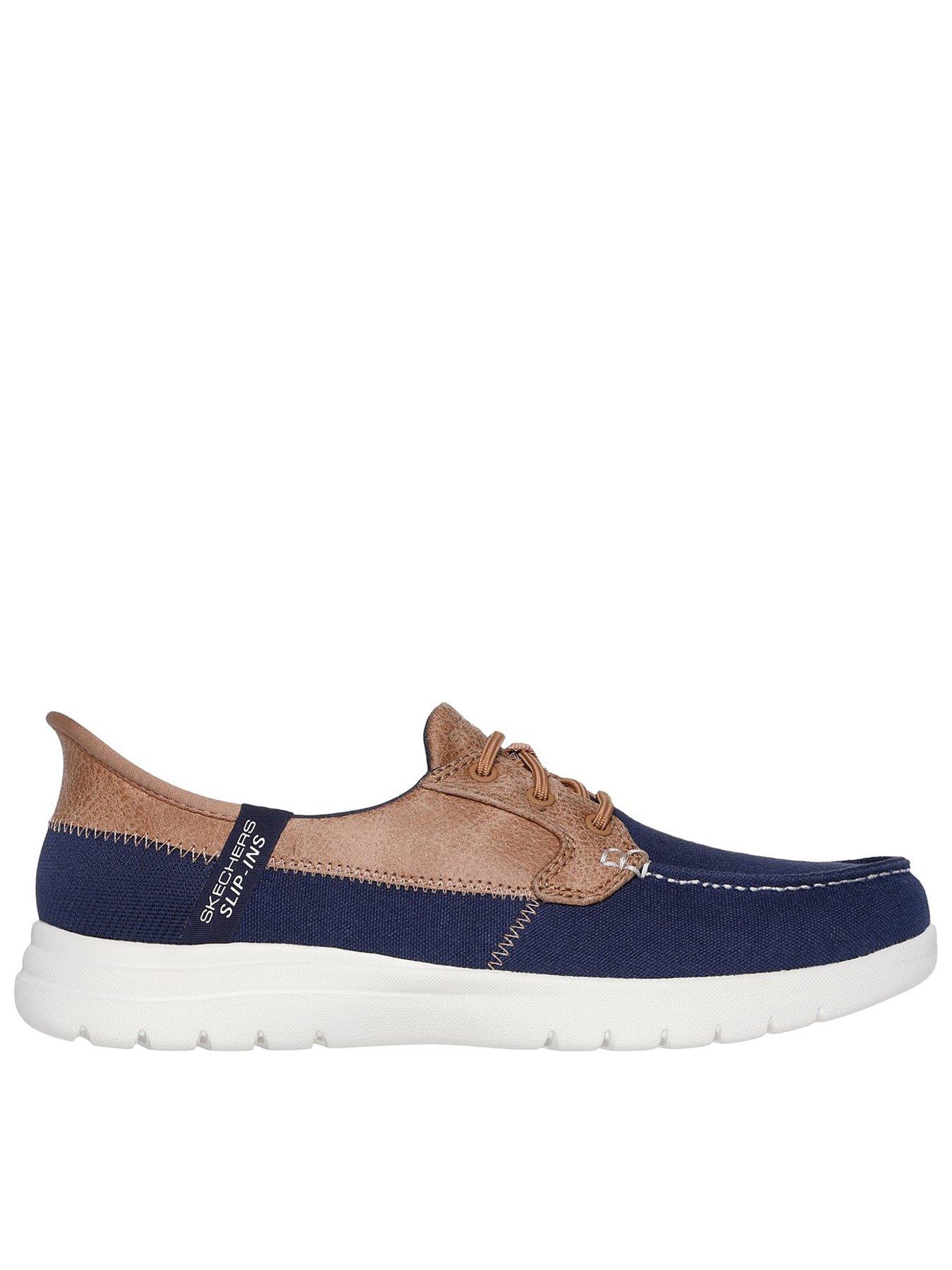 Image 1 of 5 of Skechers On The Go Flex Palmilla Boat Shoe - Navy