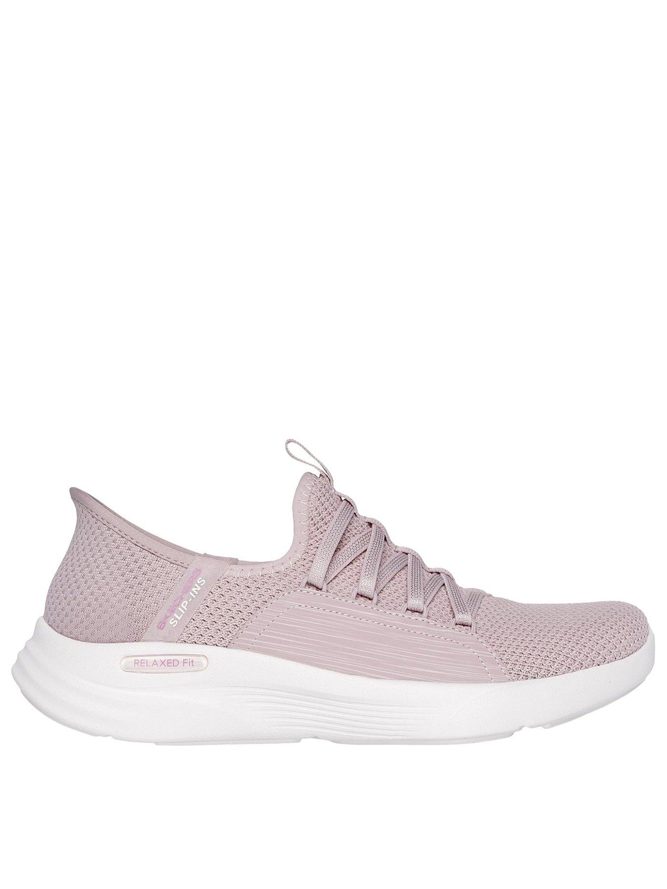 undefined Relaxed Fit Slip In Sport Ballet Chic Trainer - Pink