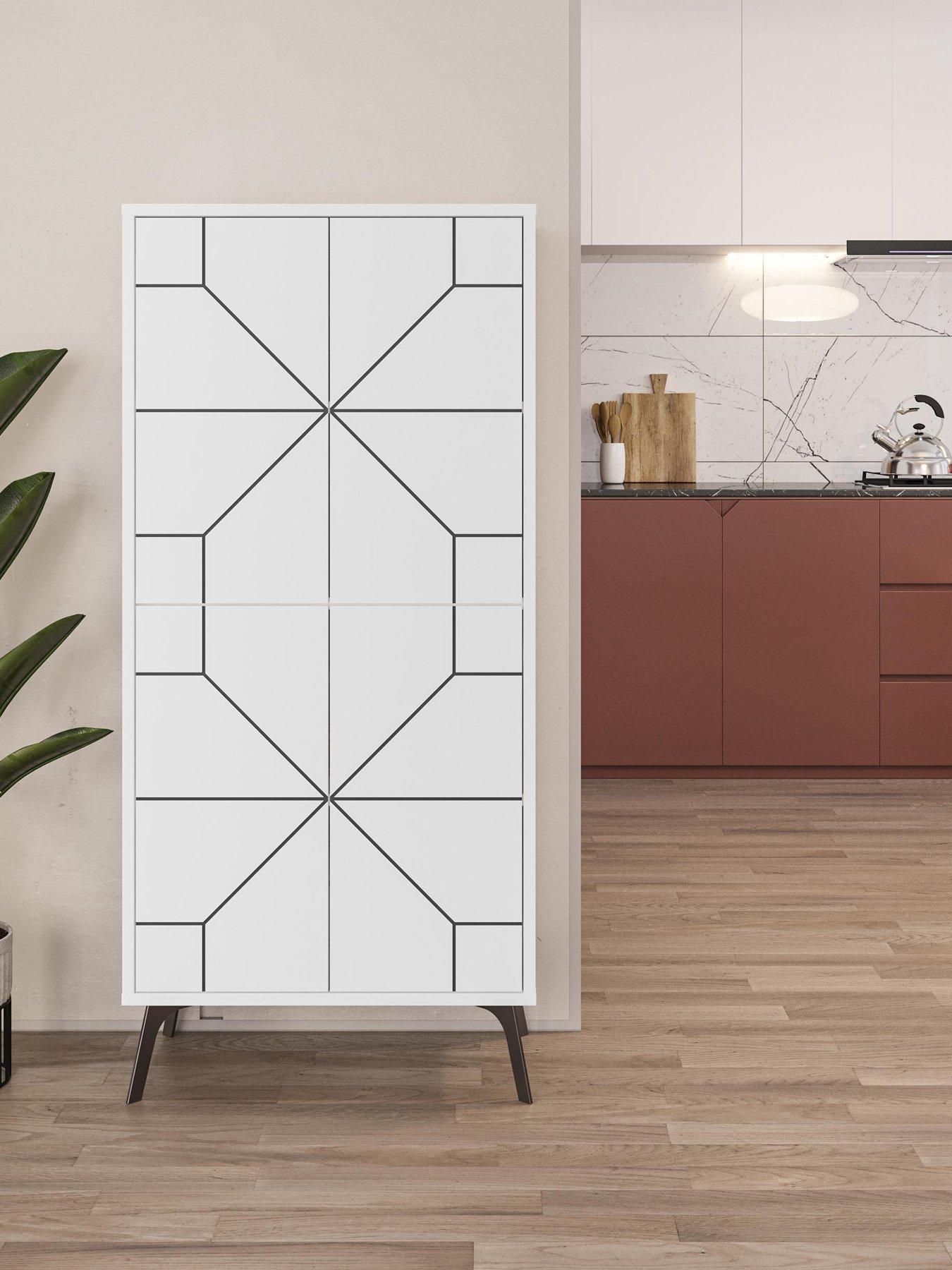 Image of Decortie Dune Storage Cabinet - White
