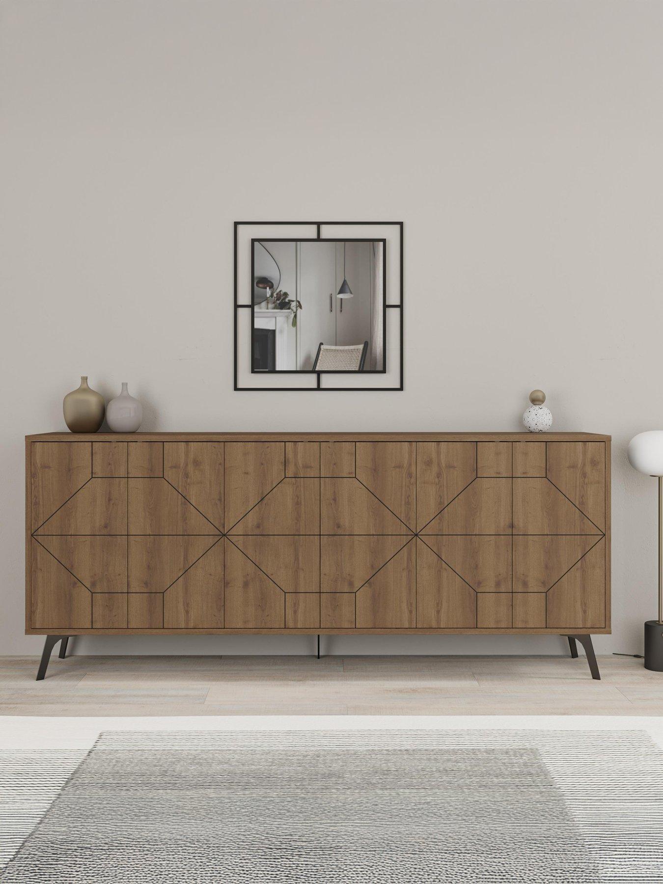 Decortie Dune Large 6 Door Sideboard - White
