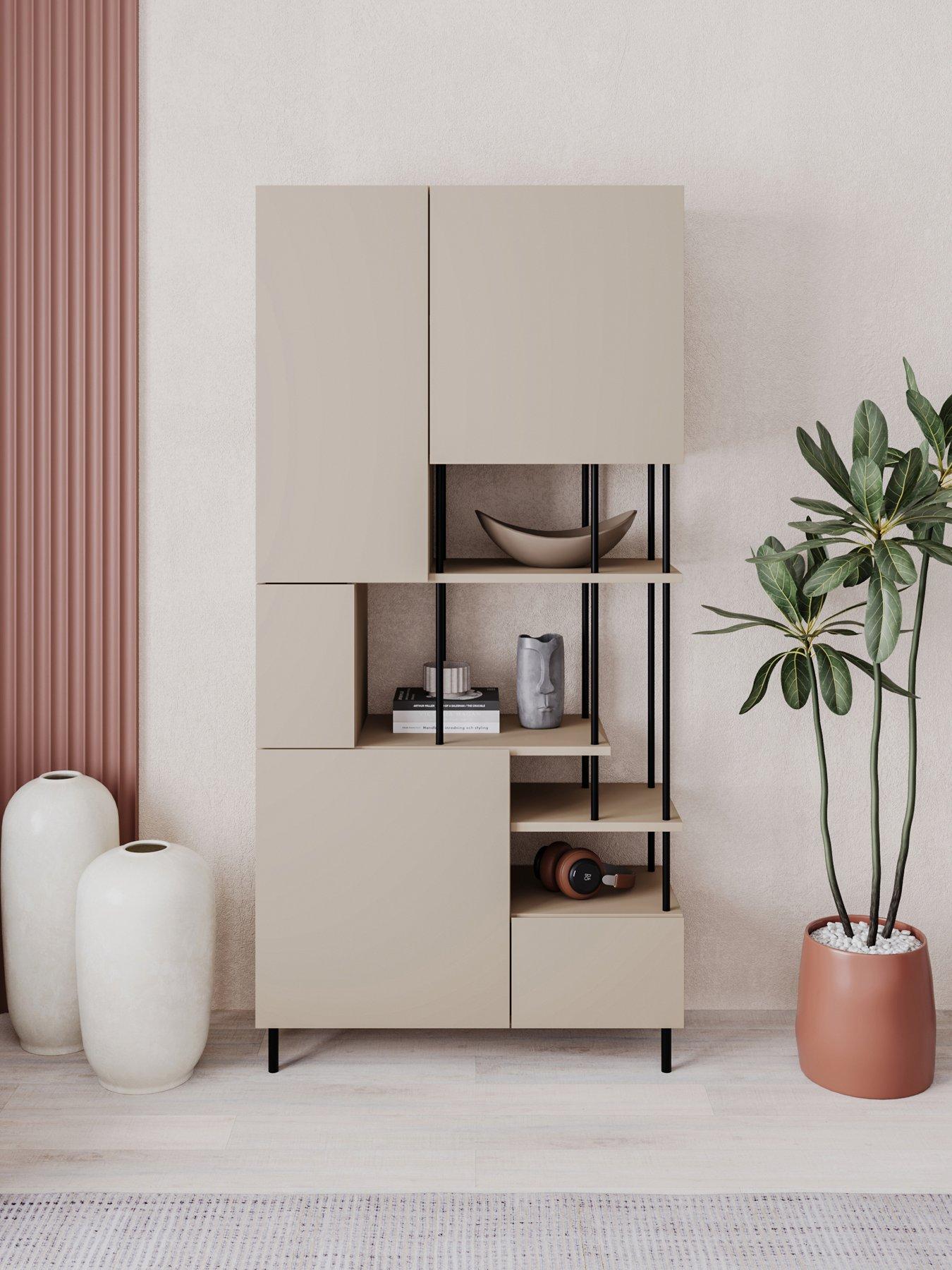 Image 1 of 7 of Decortie Key Bookcase / Display Cabinet - Sandstone