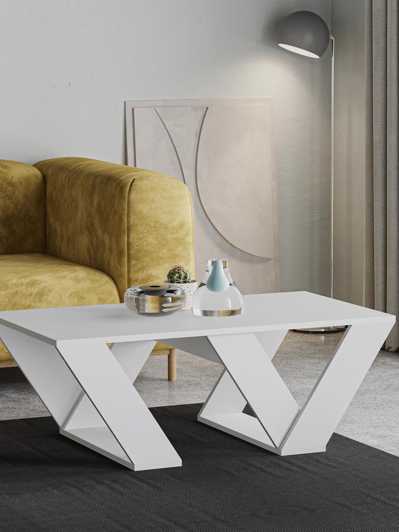 Image 4 of 8 of Decortie Pipra Coffee Table - White