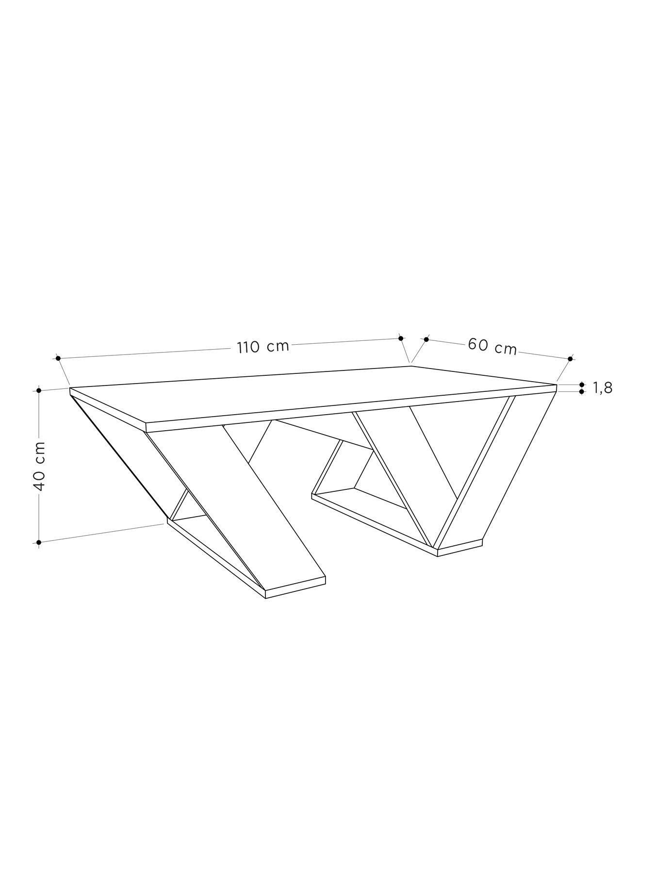 Image 6 of 8 of Decortie Pipra Coffee Table - White