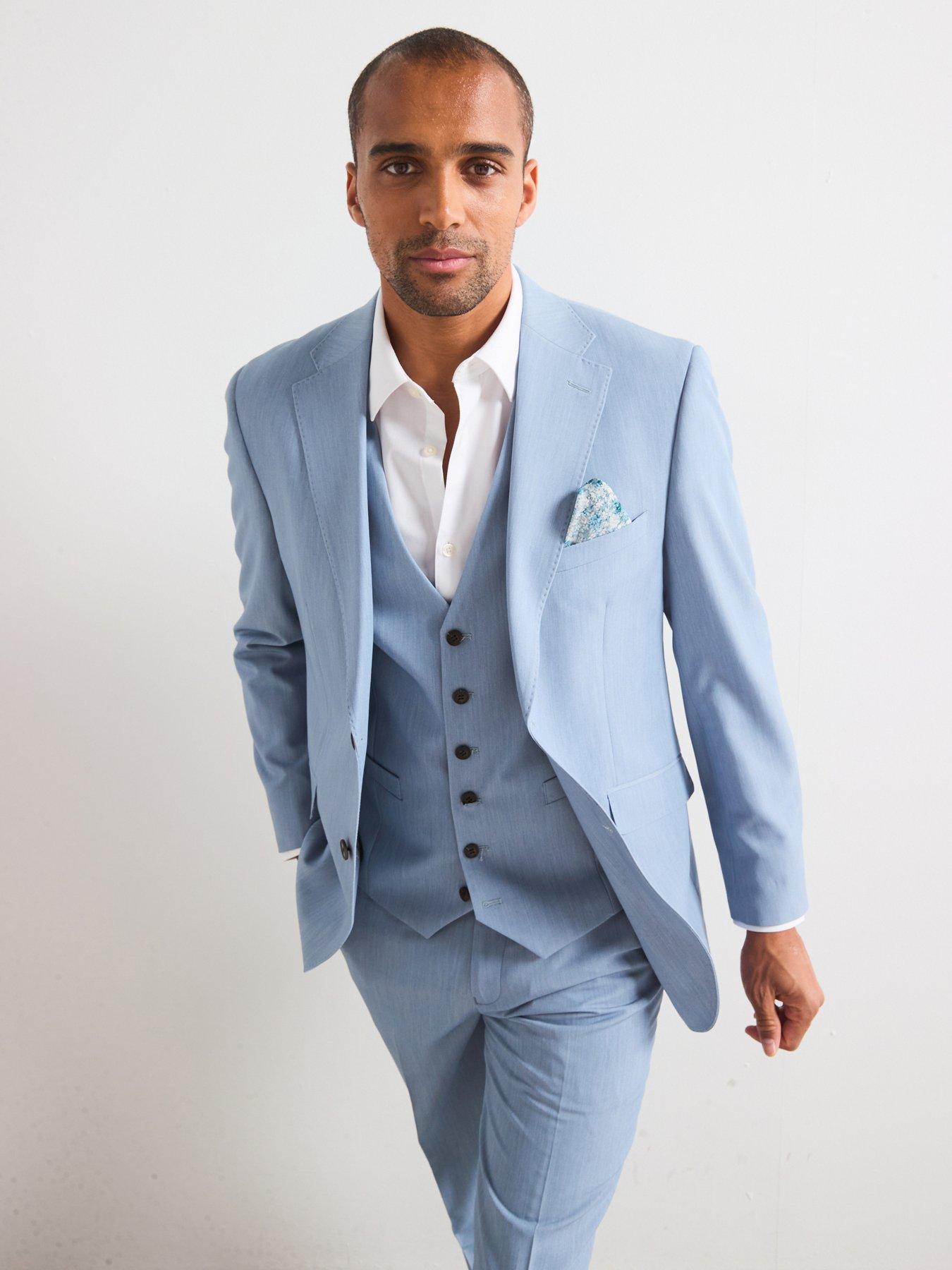Skopes Beckett Standard Fit Waistcoat - Light Blue