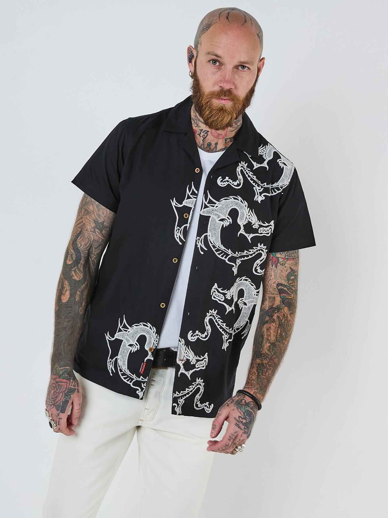 joe-browns-wildside-short-sleeve-shirt-blackdetail